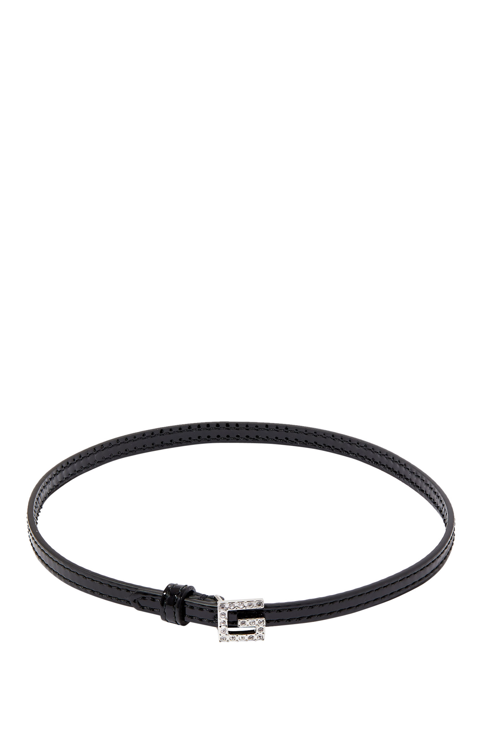 Square G Leather Choker
