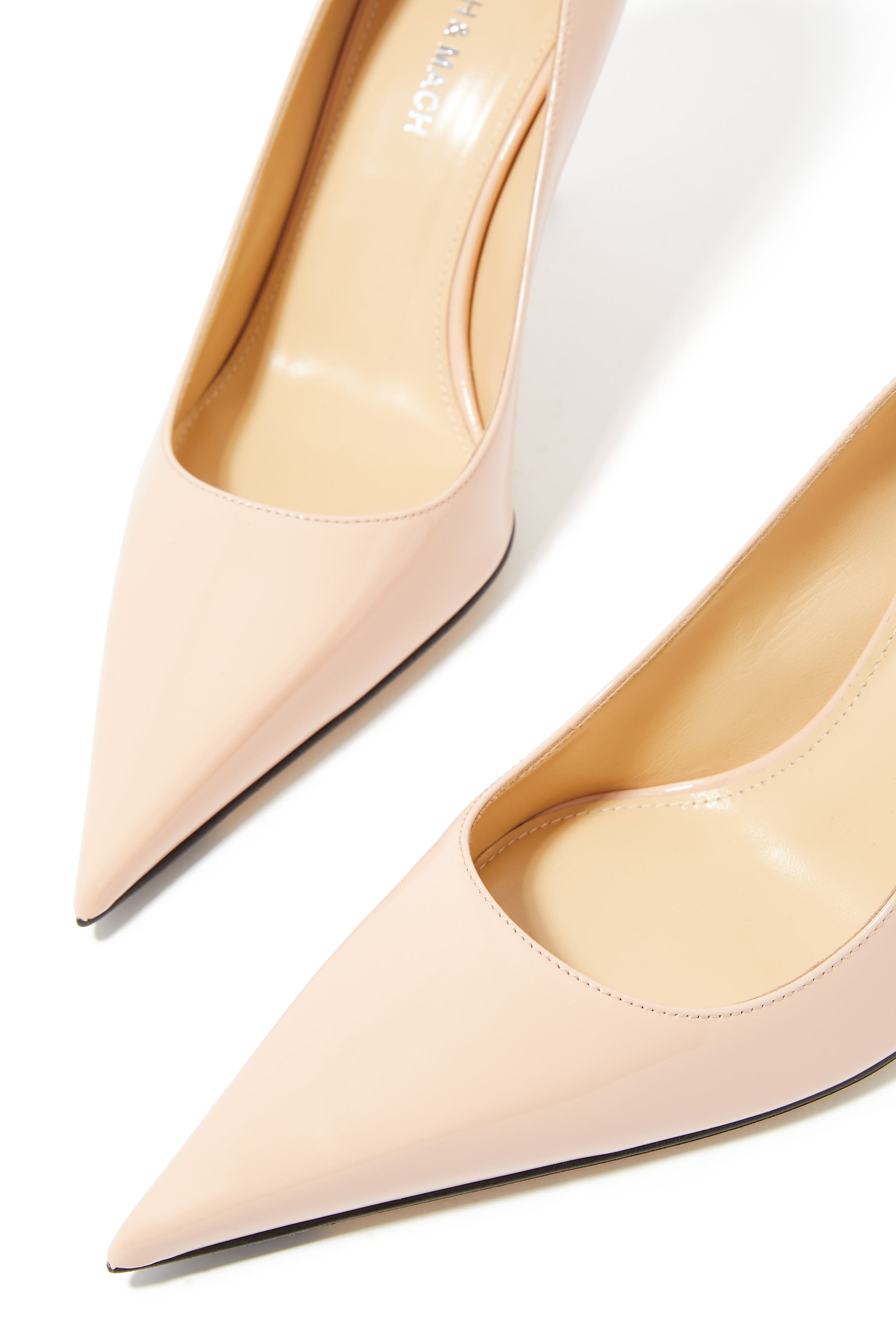 Chain Patent Leather 85 Pointed Toe Pumps