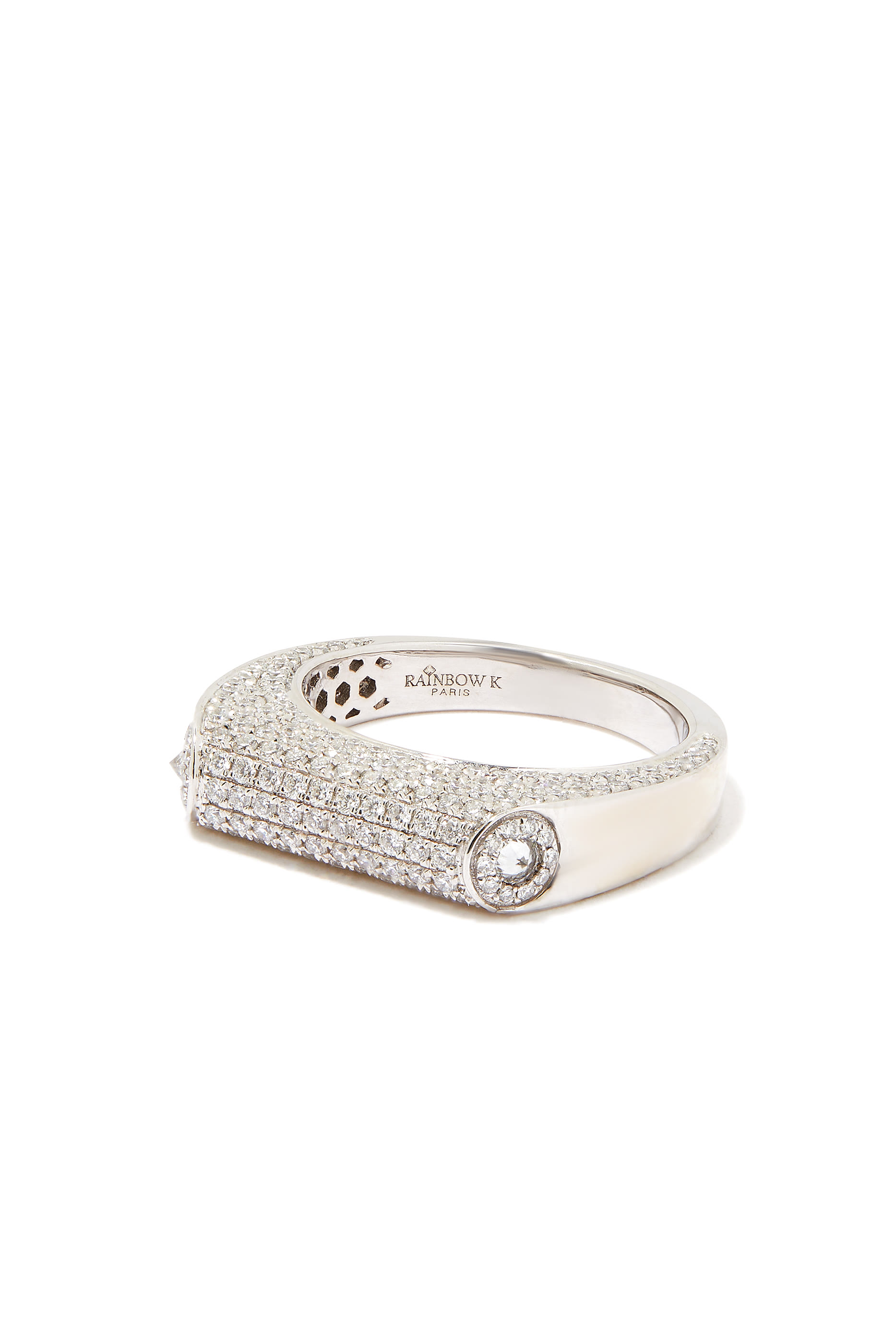 Grace Ring, 14k White Gold with Diamonds