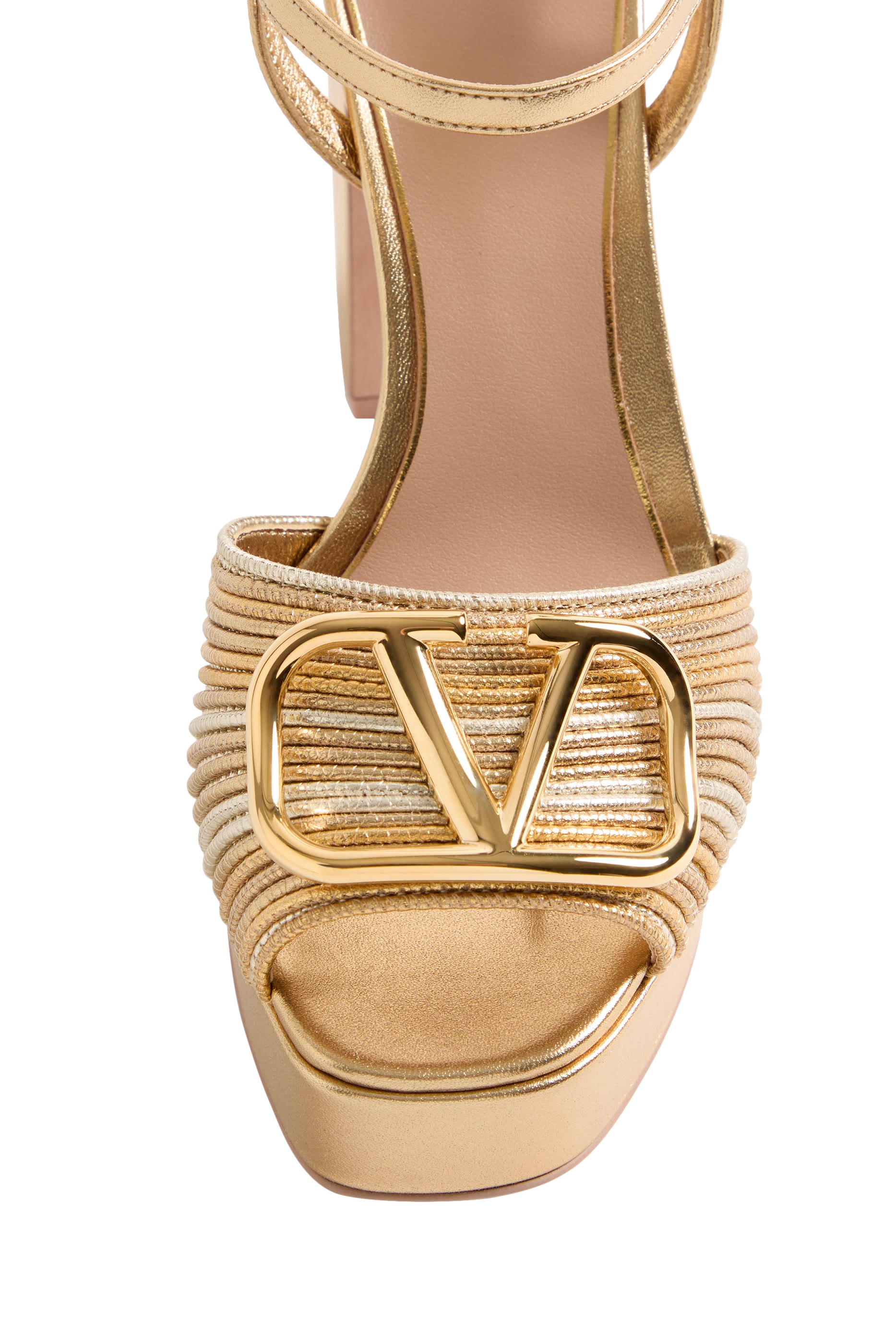  VLogo Signature Metallic 115 Platform Sandals