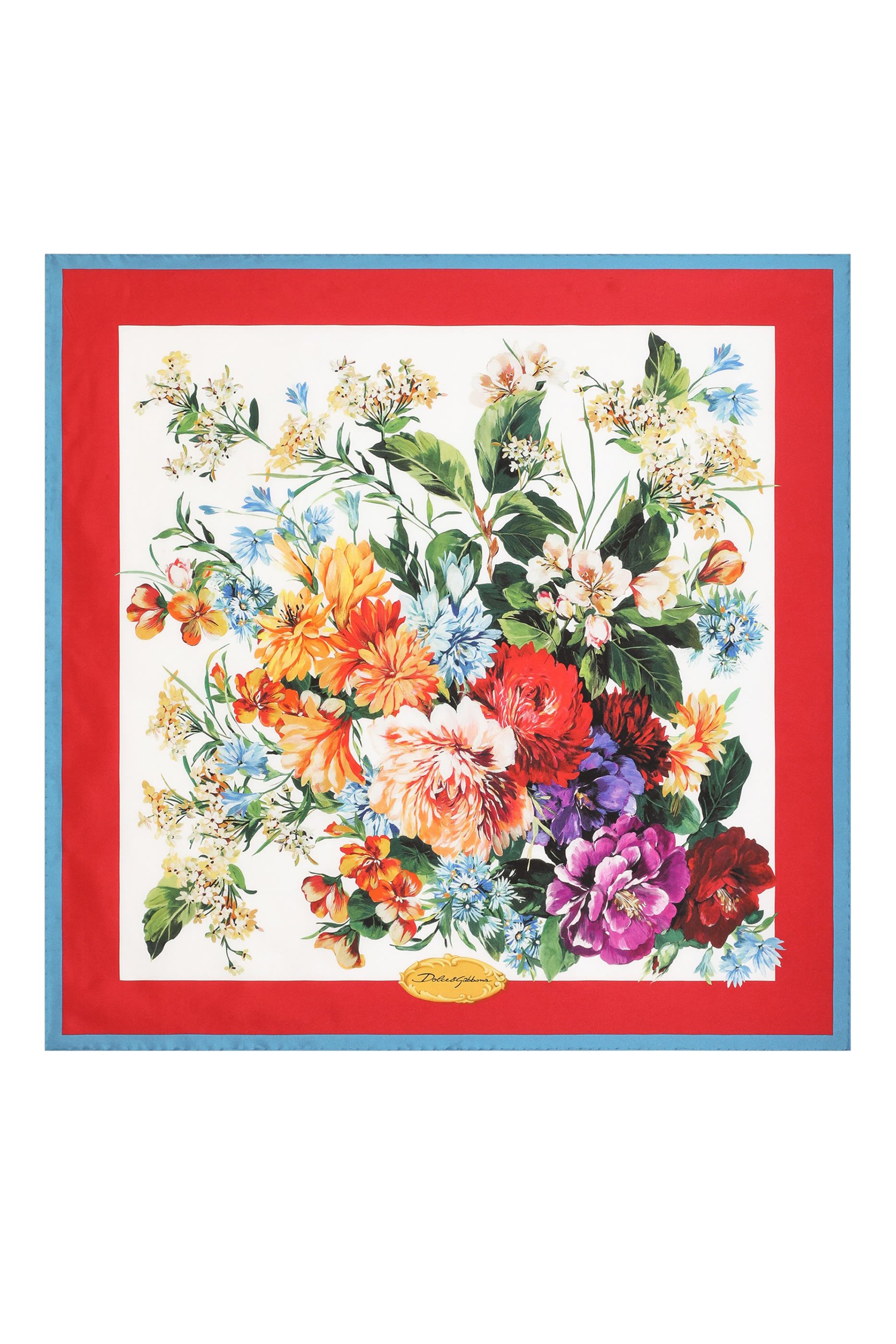 Floral Pattern Silk Twill Foulard