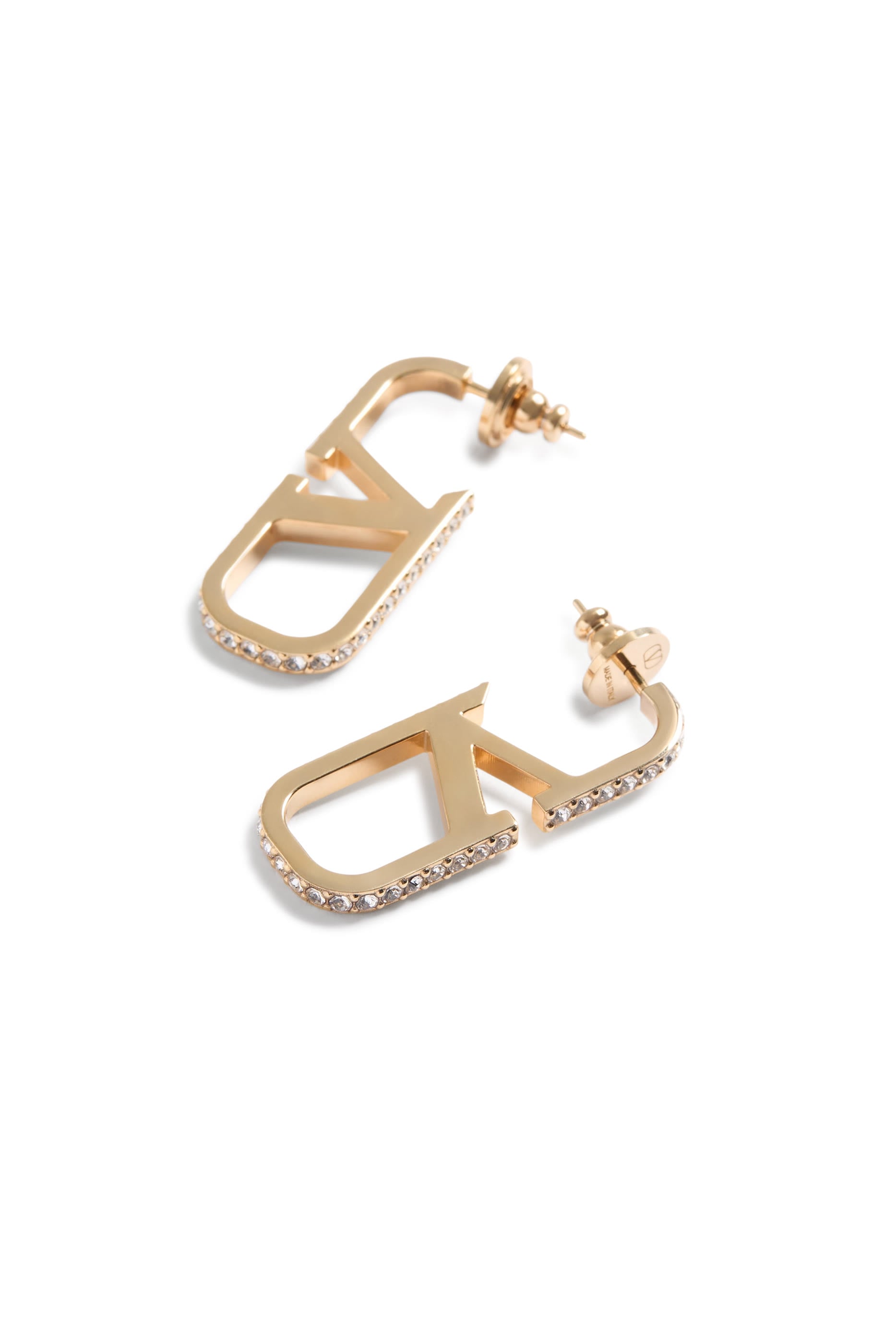 VLogo Signature Metal and Swarovski&not;&AElig; Crystal Earrings