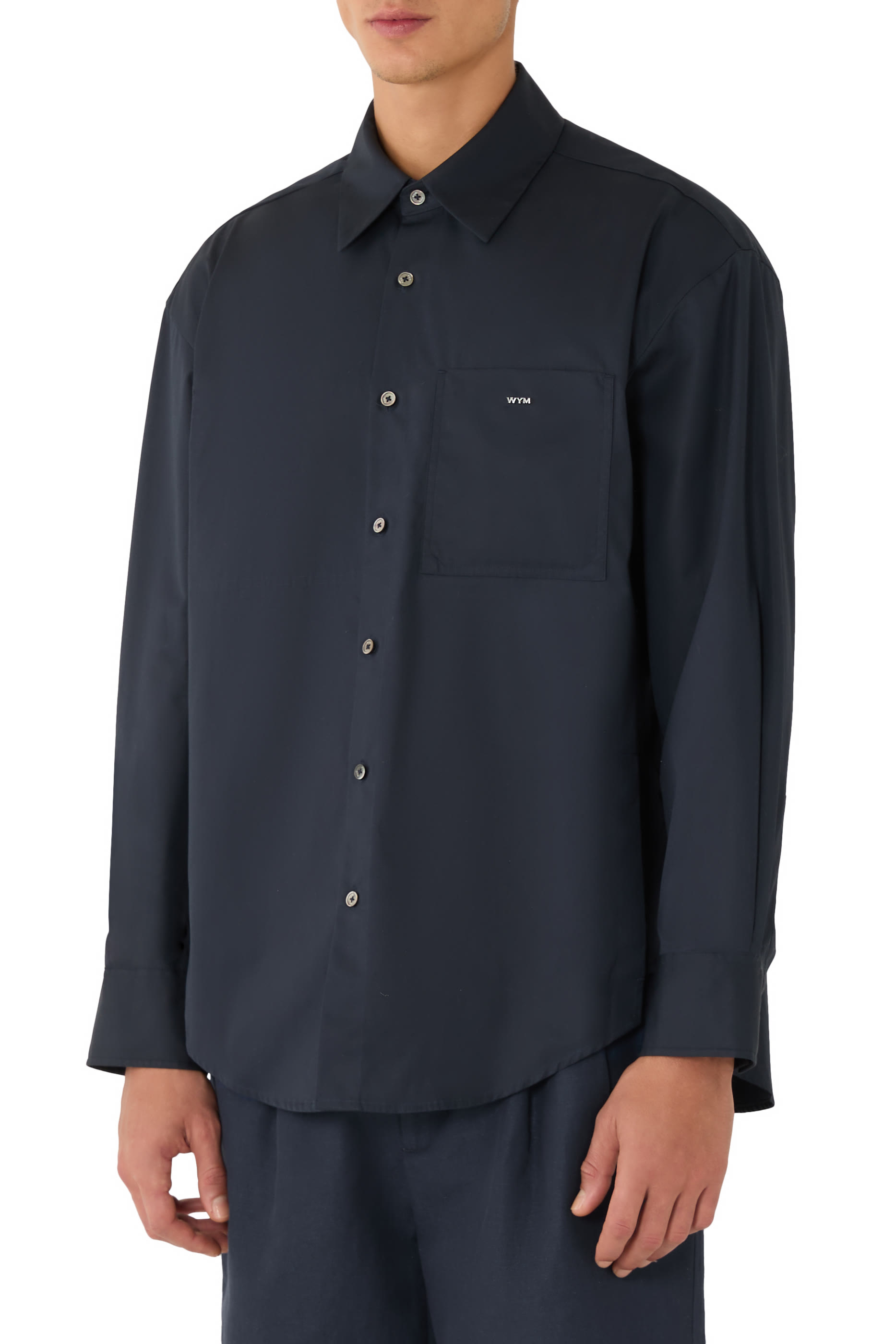  Mint Cotton Back Logo Check Shirt 