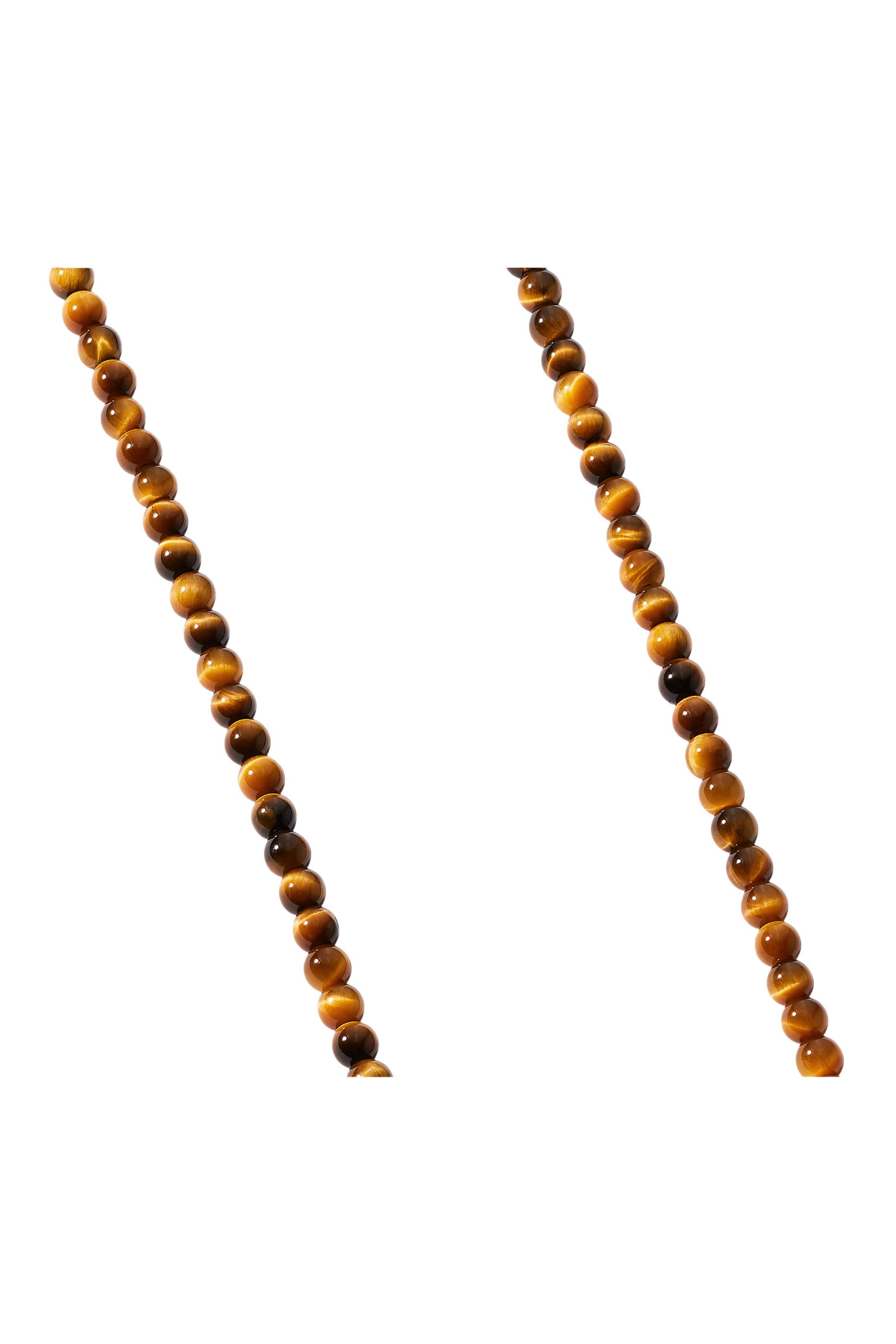 Spiritual Beaded Necklace, Sterling Silver & Tiger Eye