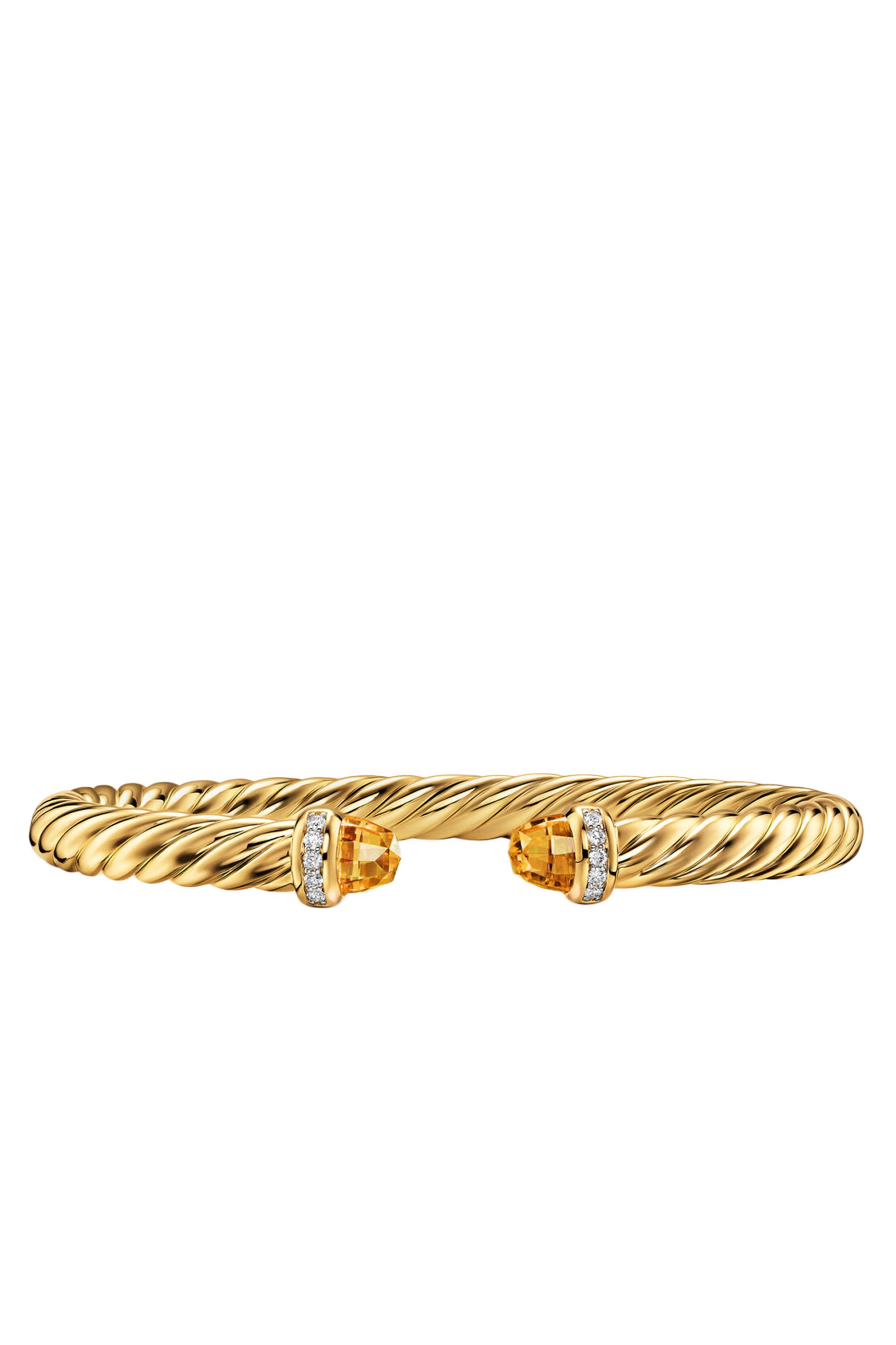 Cablespira&reg; Flex Bracelet, 18K Yellow Gold, Citrine & Diamonds