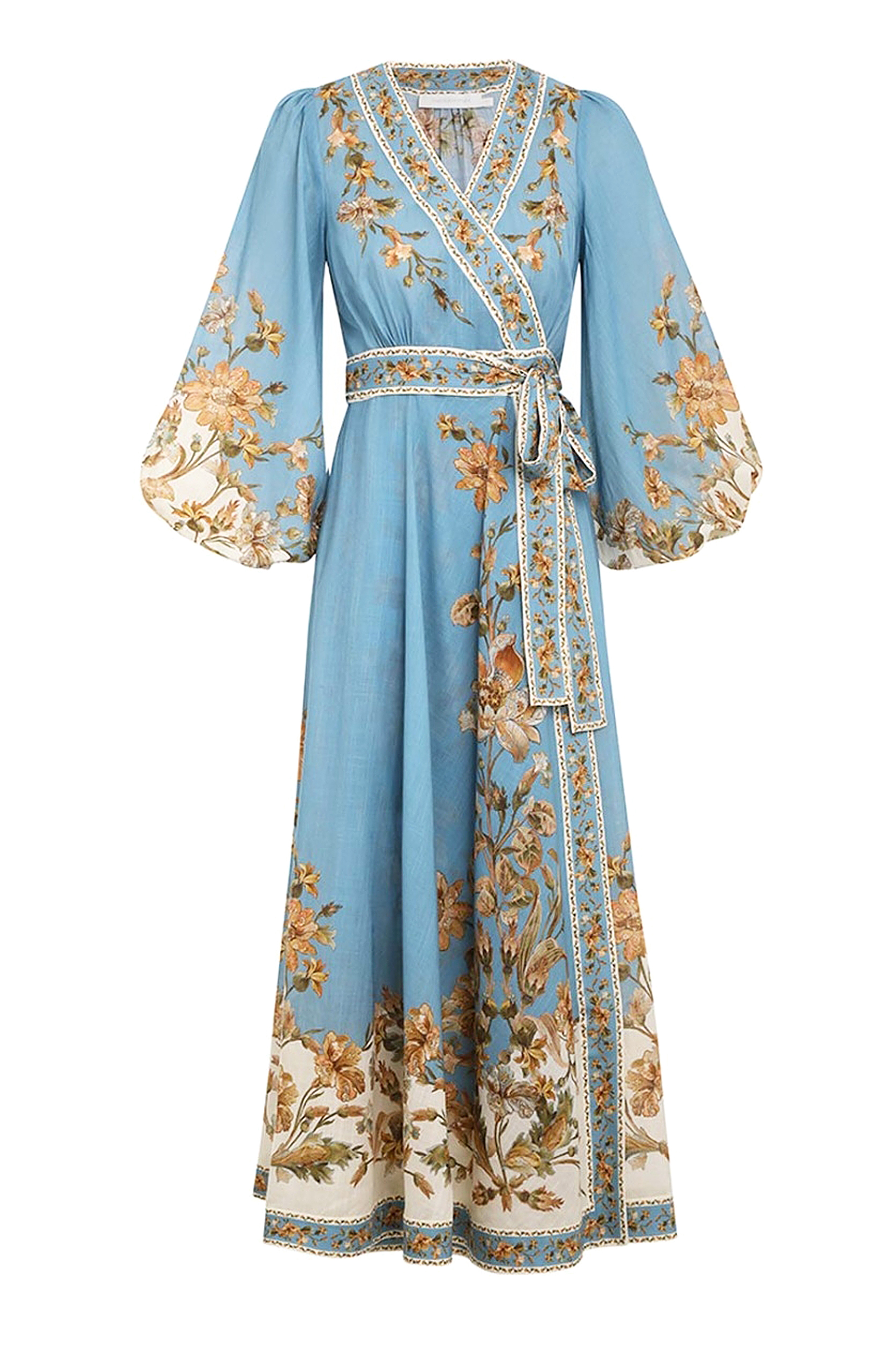 Buy Zimmermann Chintz Wrap Midi Dress for Womens | Bloomingdale's Kuwait