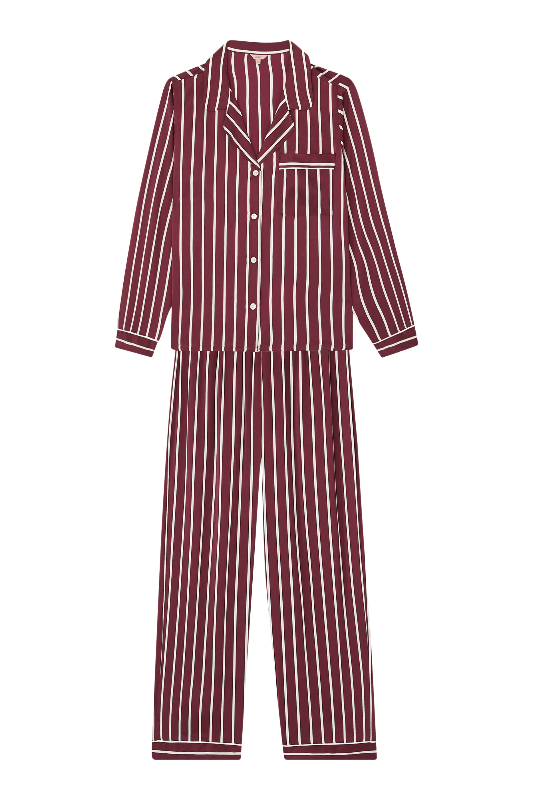 Inez Washable Silk Printed Long PJ Set