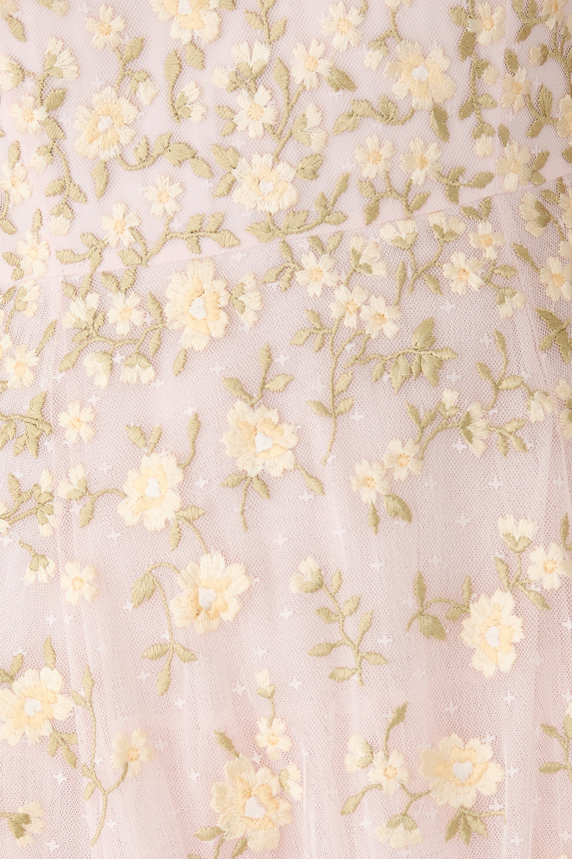 Lea Ditsy Cape Sleeve Ankle Gown