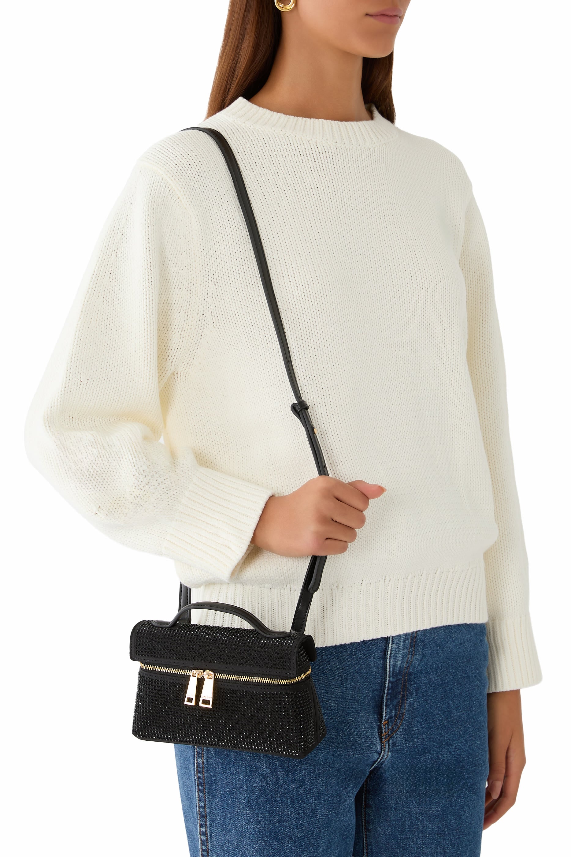 Thea Artificial Crystal Top Handle Bag 