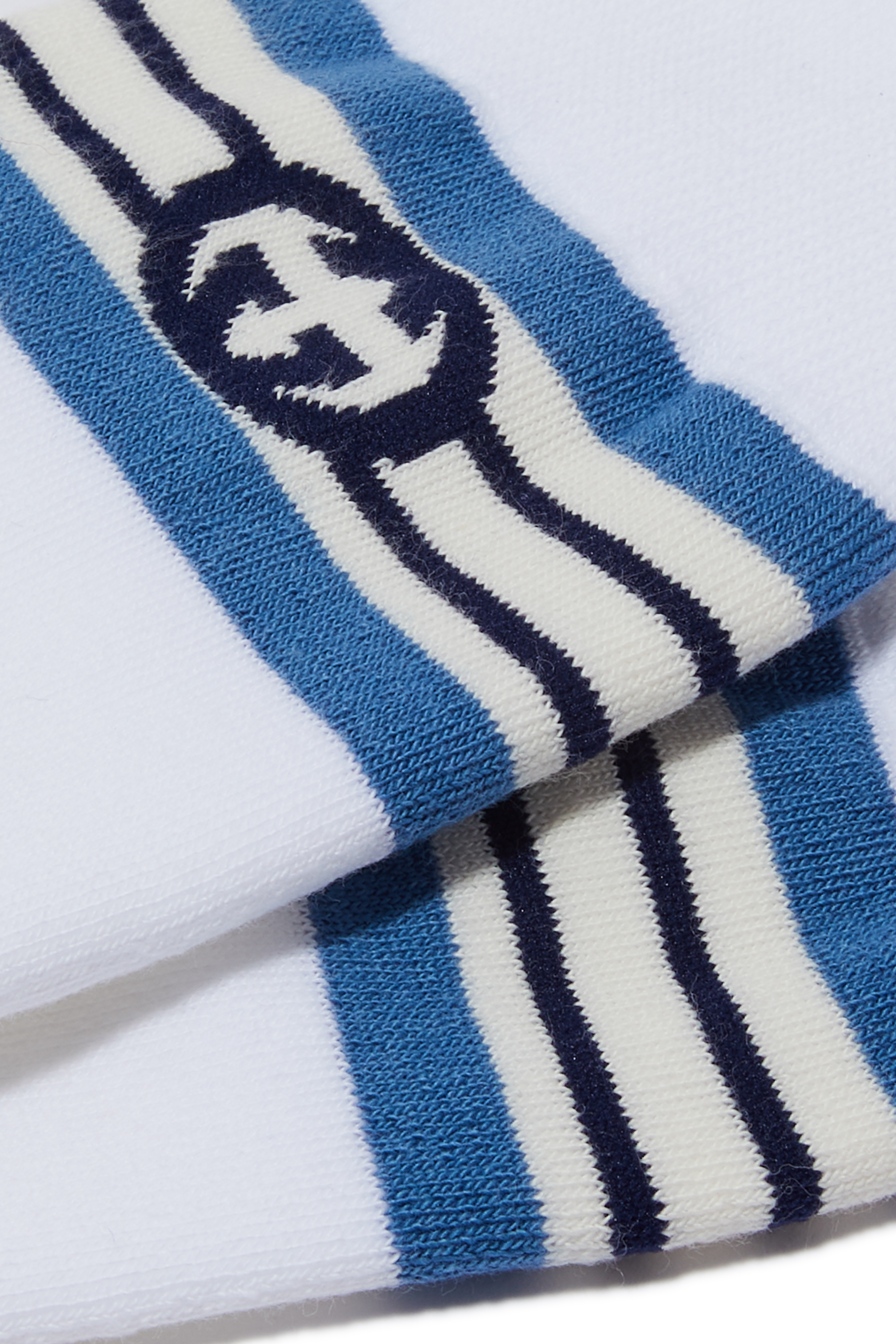 Interlocking G Stripe Cotton Socks