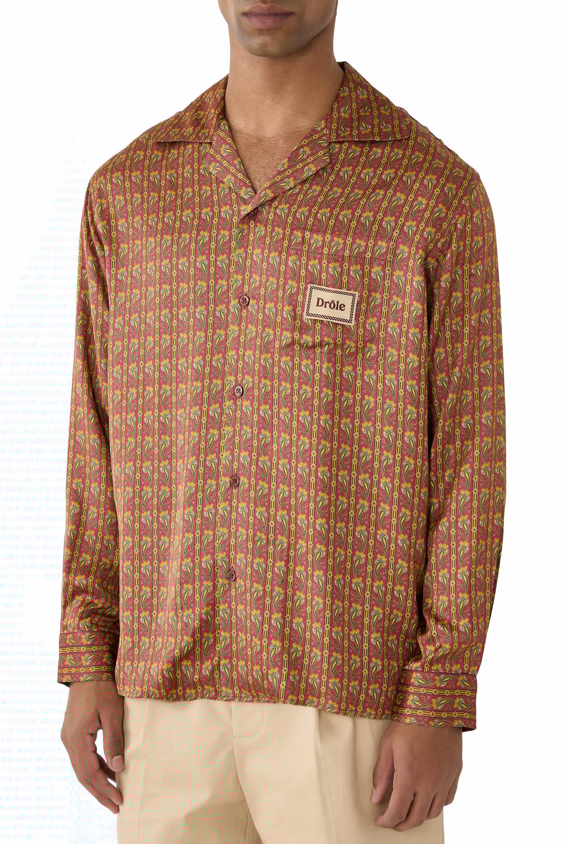 Paisley Patterned Pocket Shirt