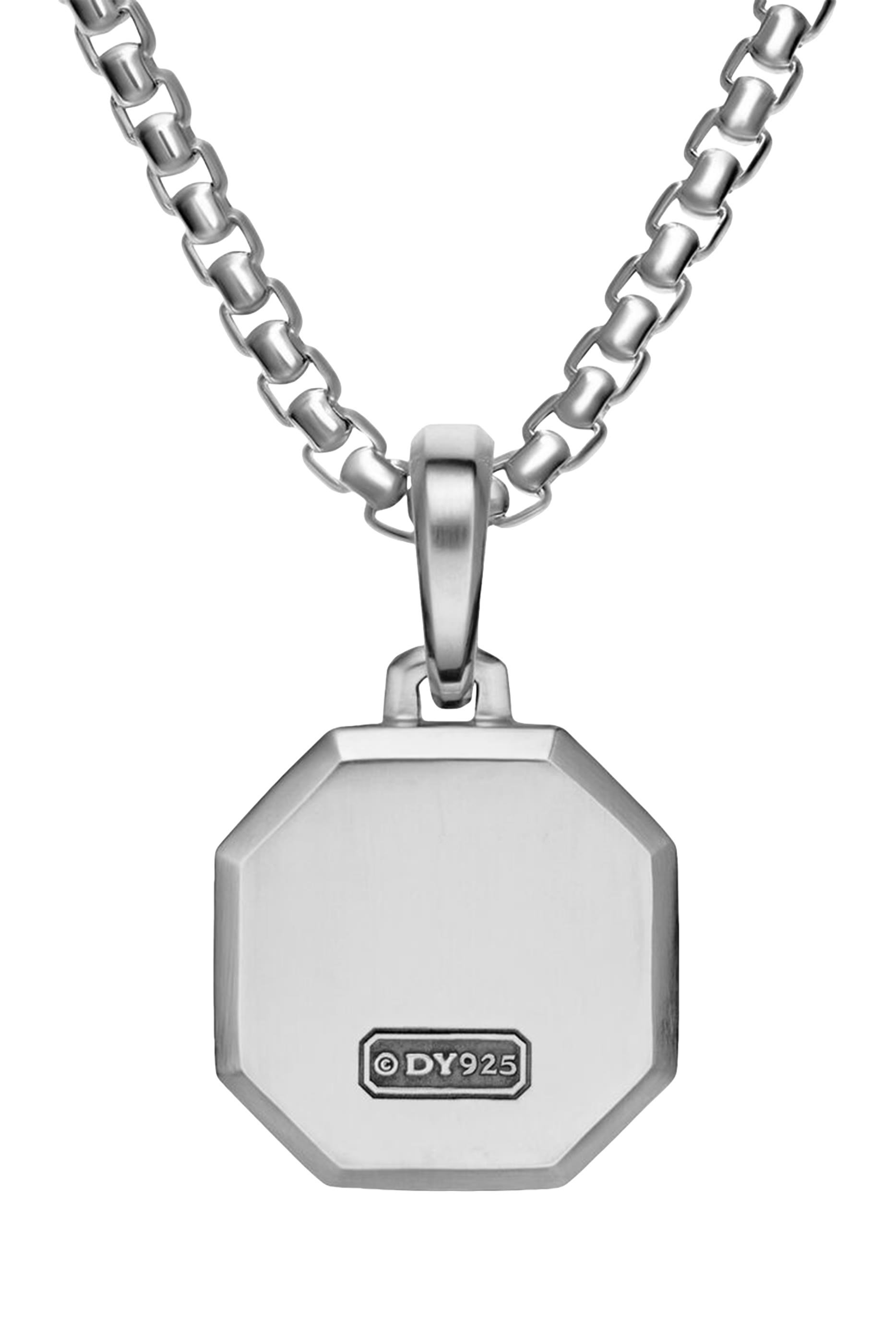 Faceted Amulet, Sterling Silver