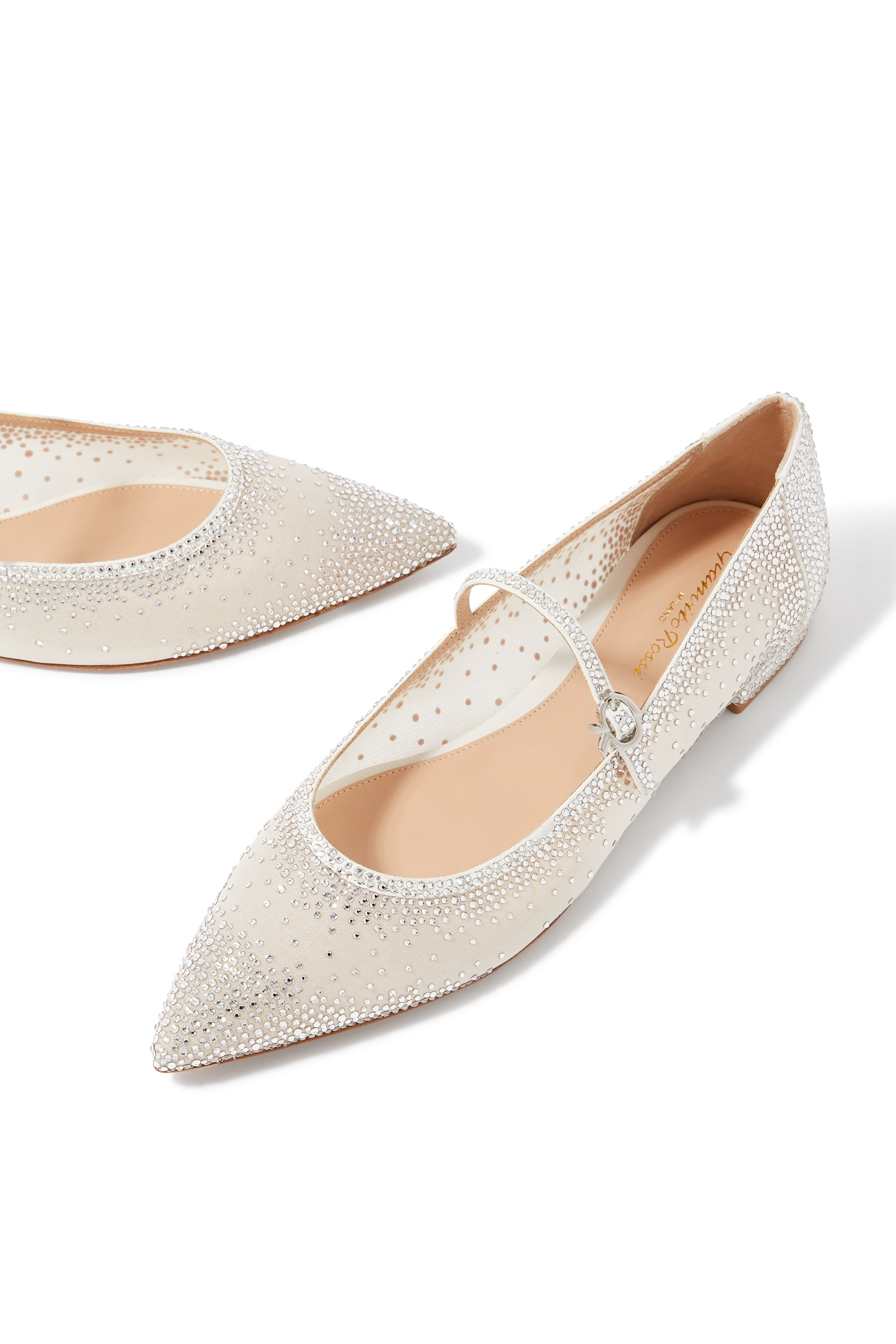 Rania Suede Organza Ballerinas