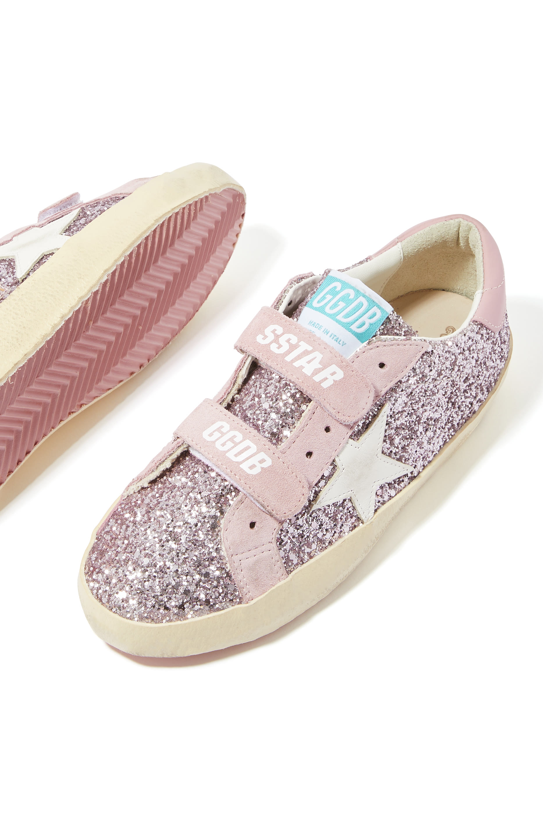 Kids Old School Glitter Sneakers