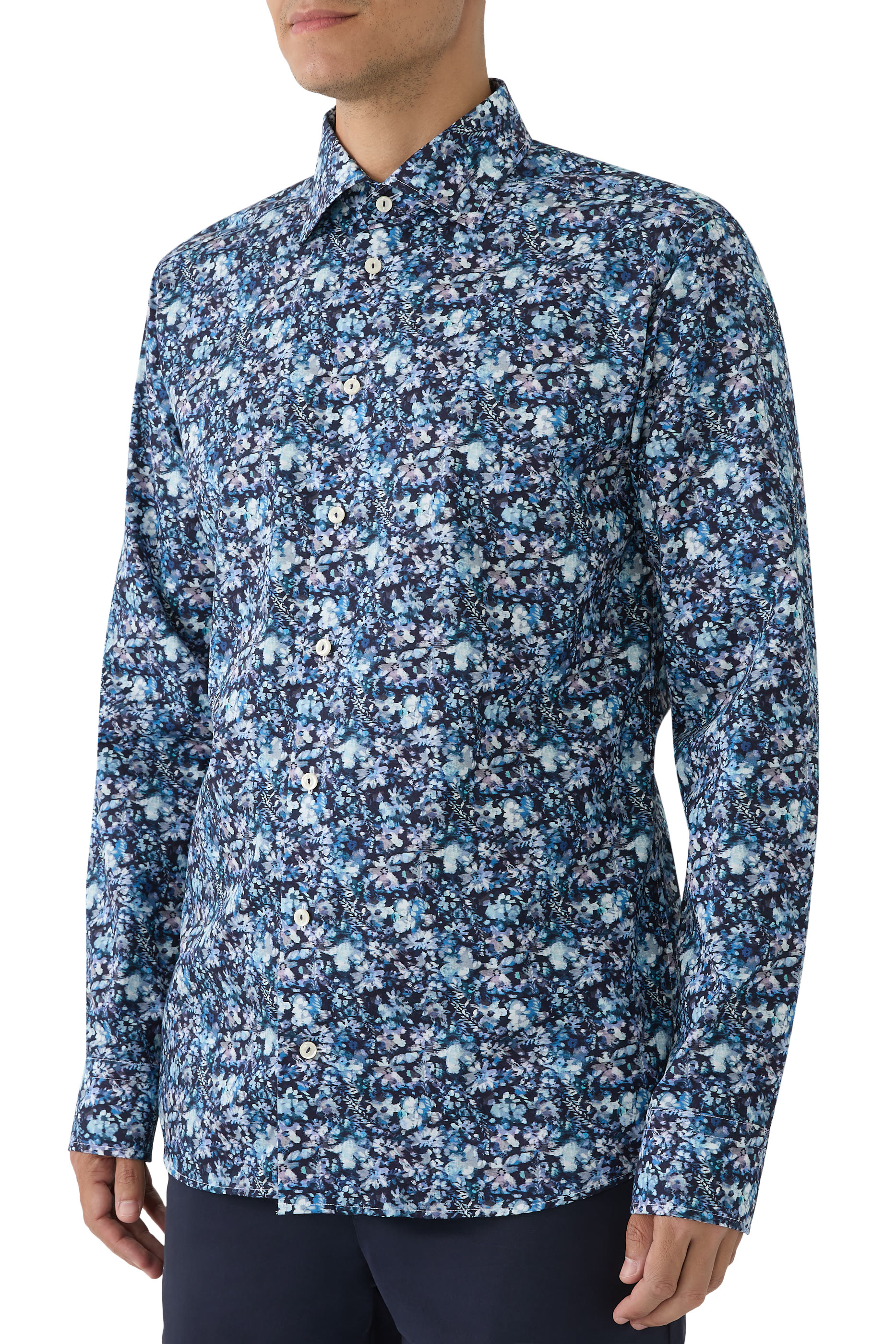 Floral Print Signature Twill Shirt