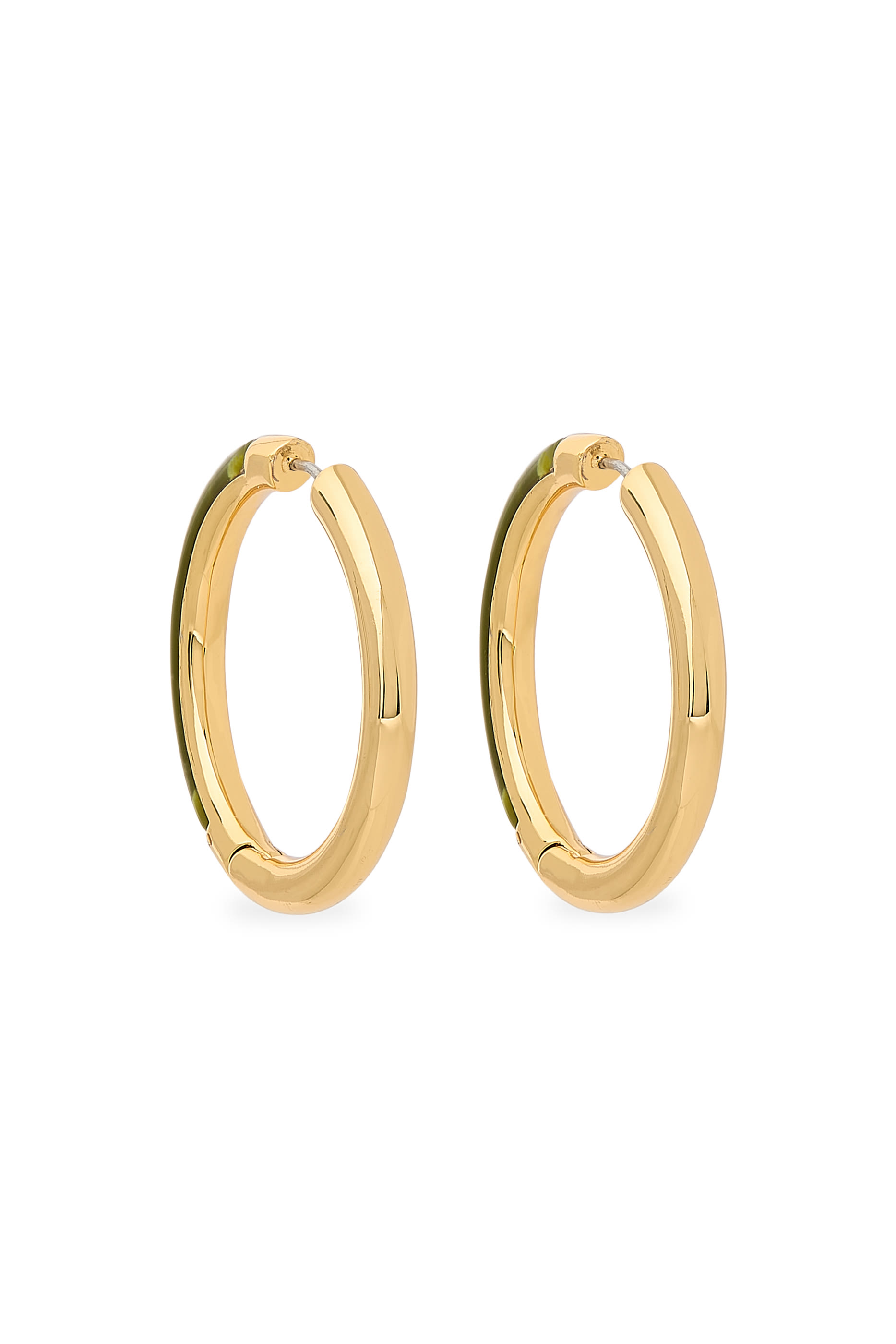 Interlock Hoop Earrings, Metal