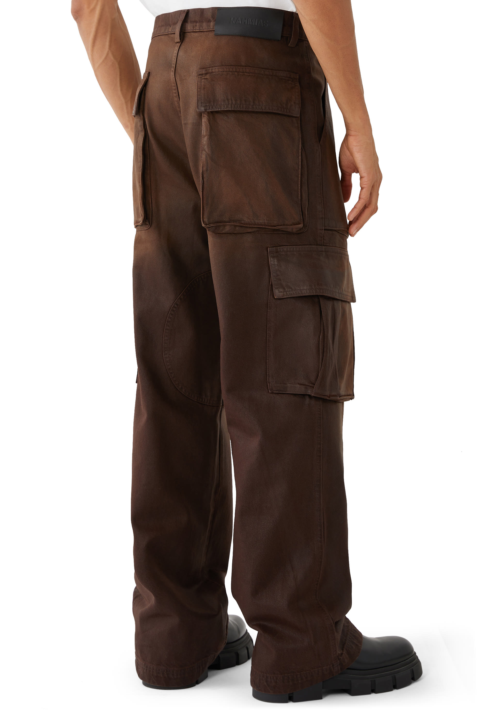 Waxed Denim Logo Cargo Pant