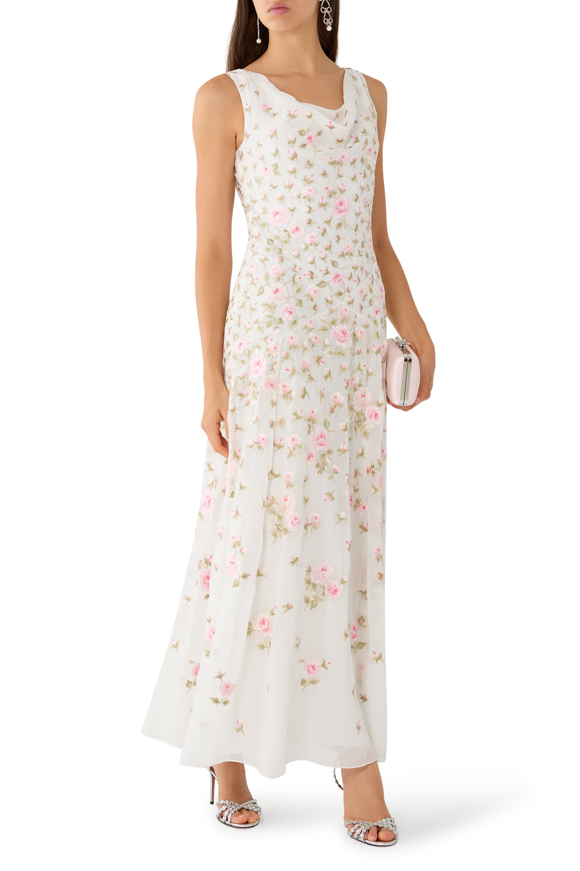 Rose Bloom Georgette Gown