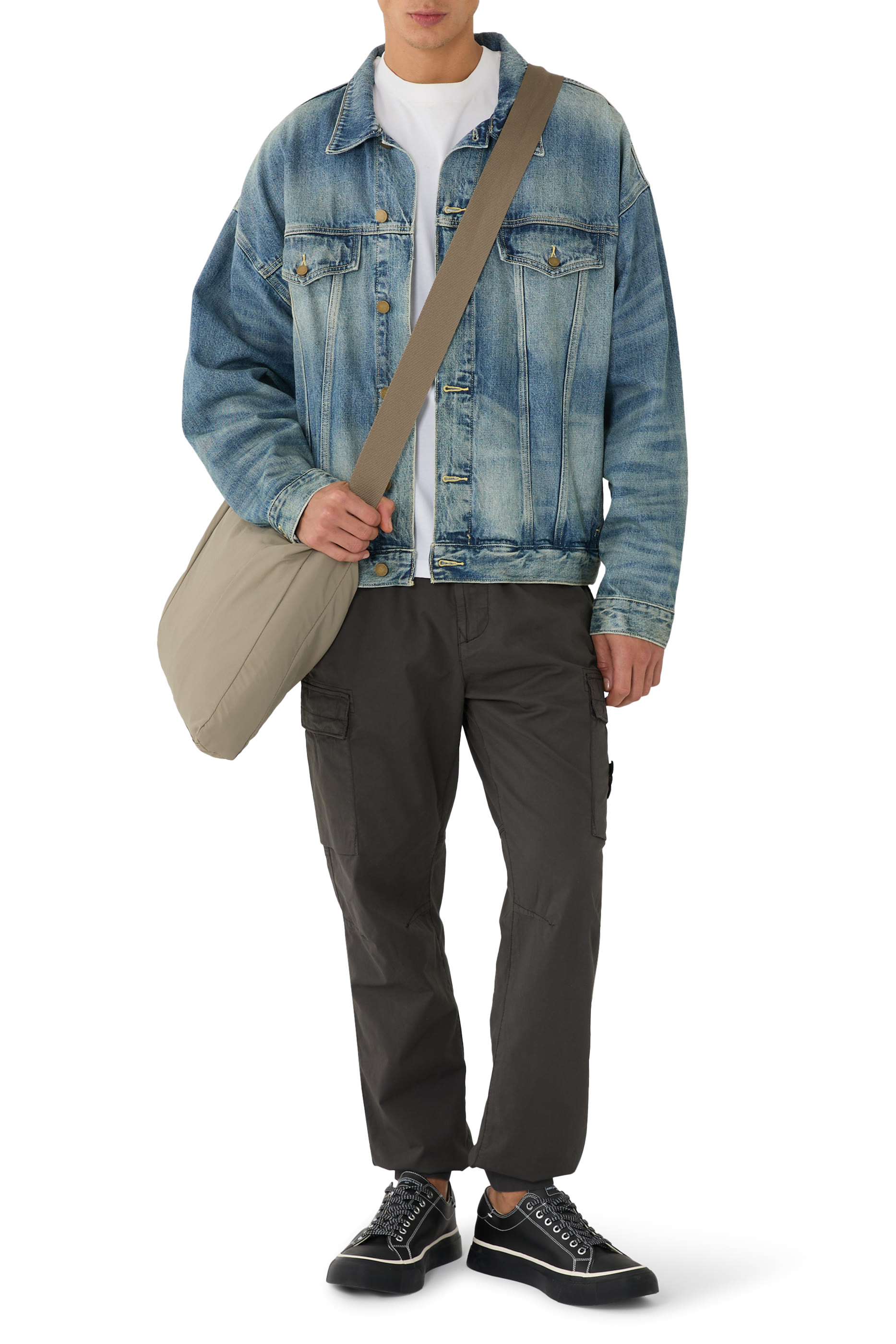 Regular-Tapered-Fit Cargo Trousers