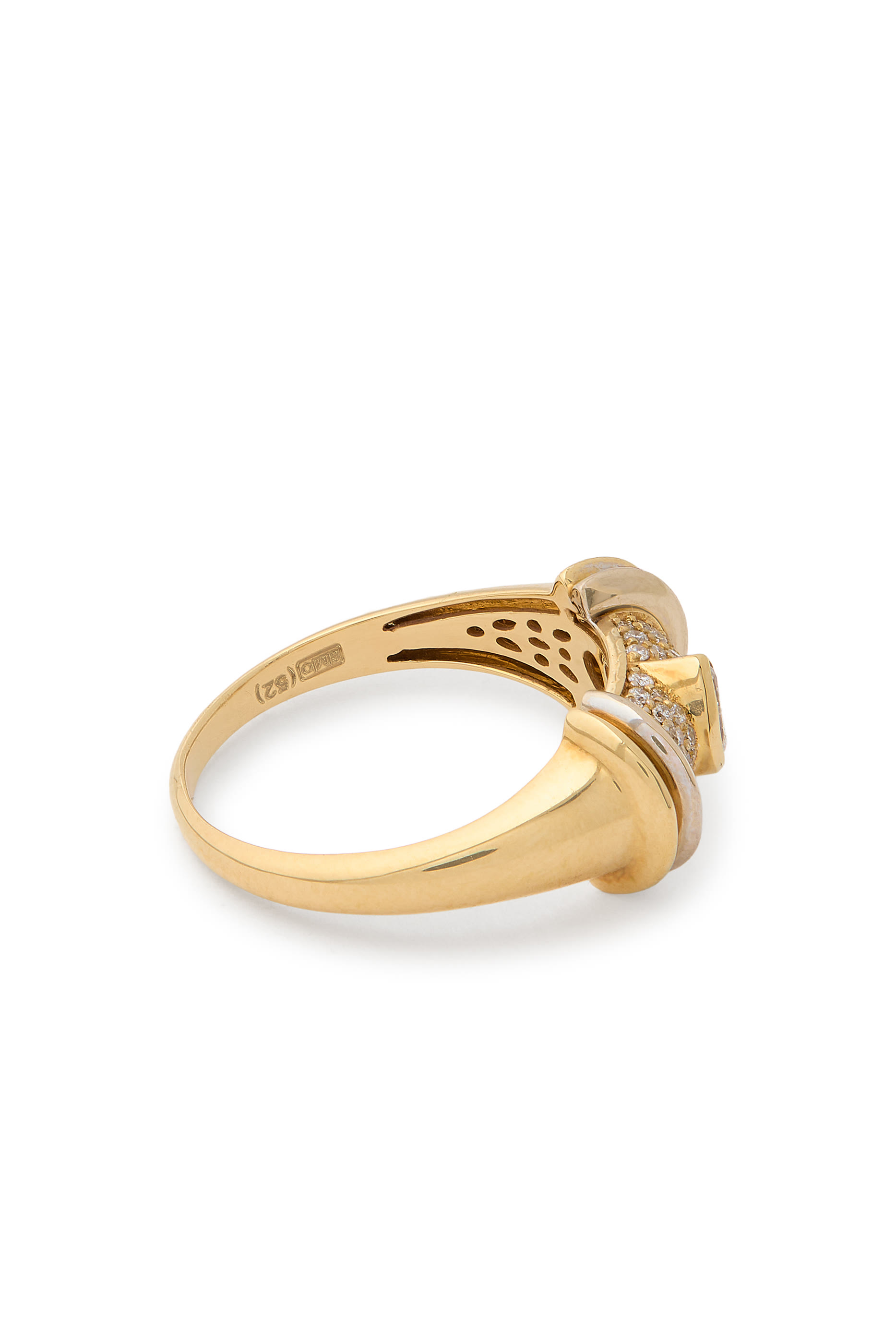 Warrior Drop Ring, 18K Yellow Gold & Diamonds