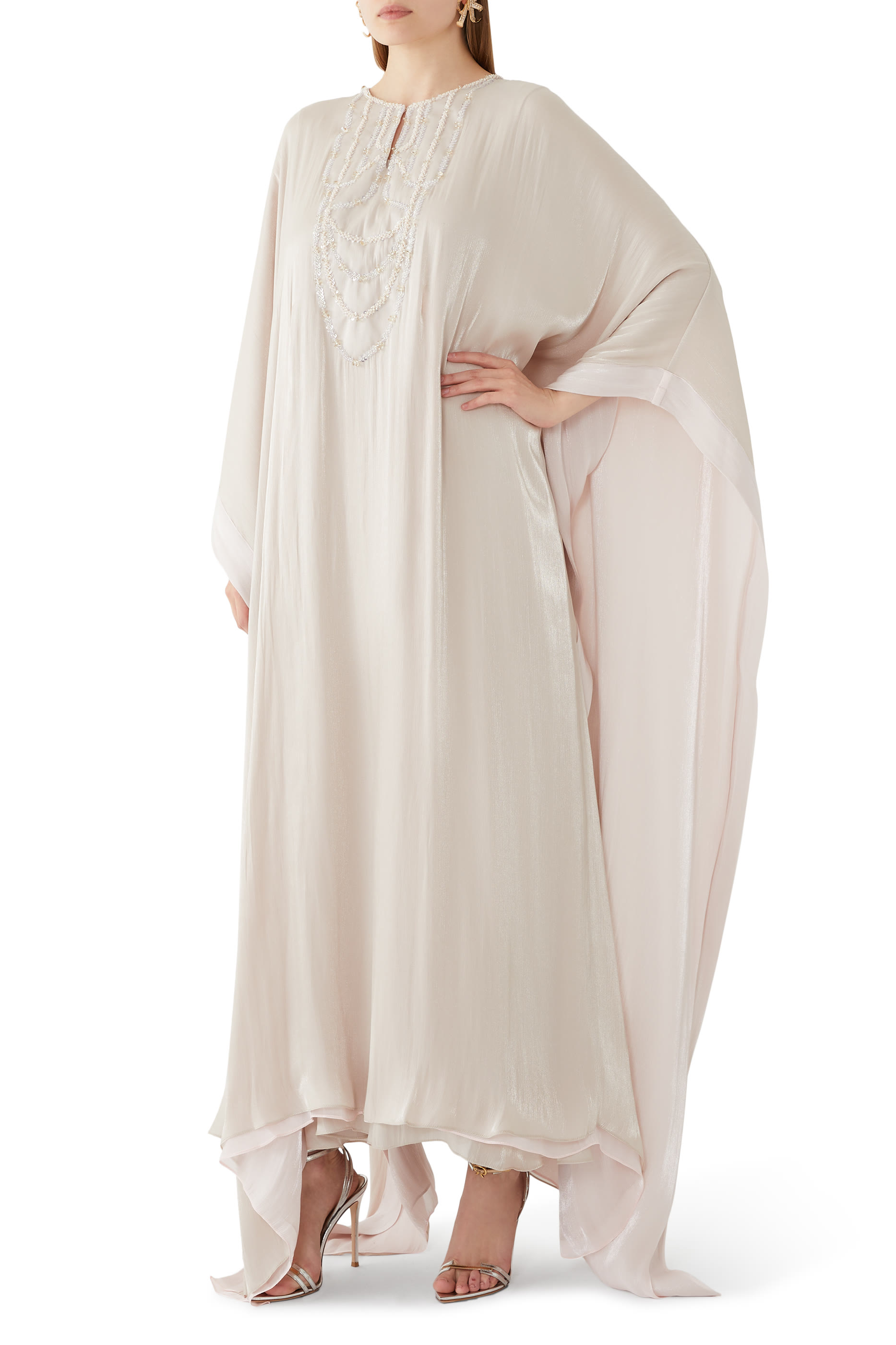 Embroidered Kaftan Dress