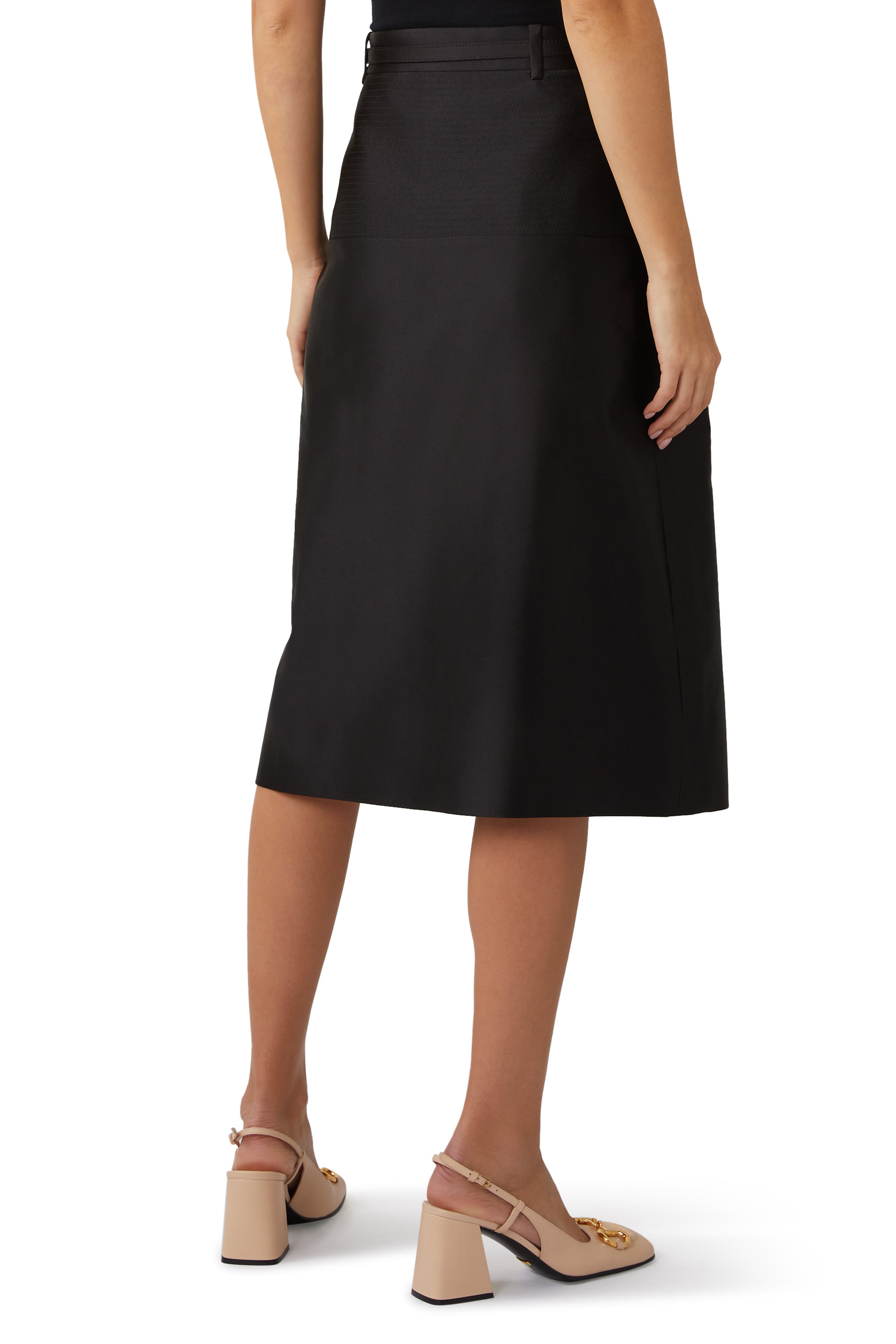 Duchesse Embroidered Silk Skirt