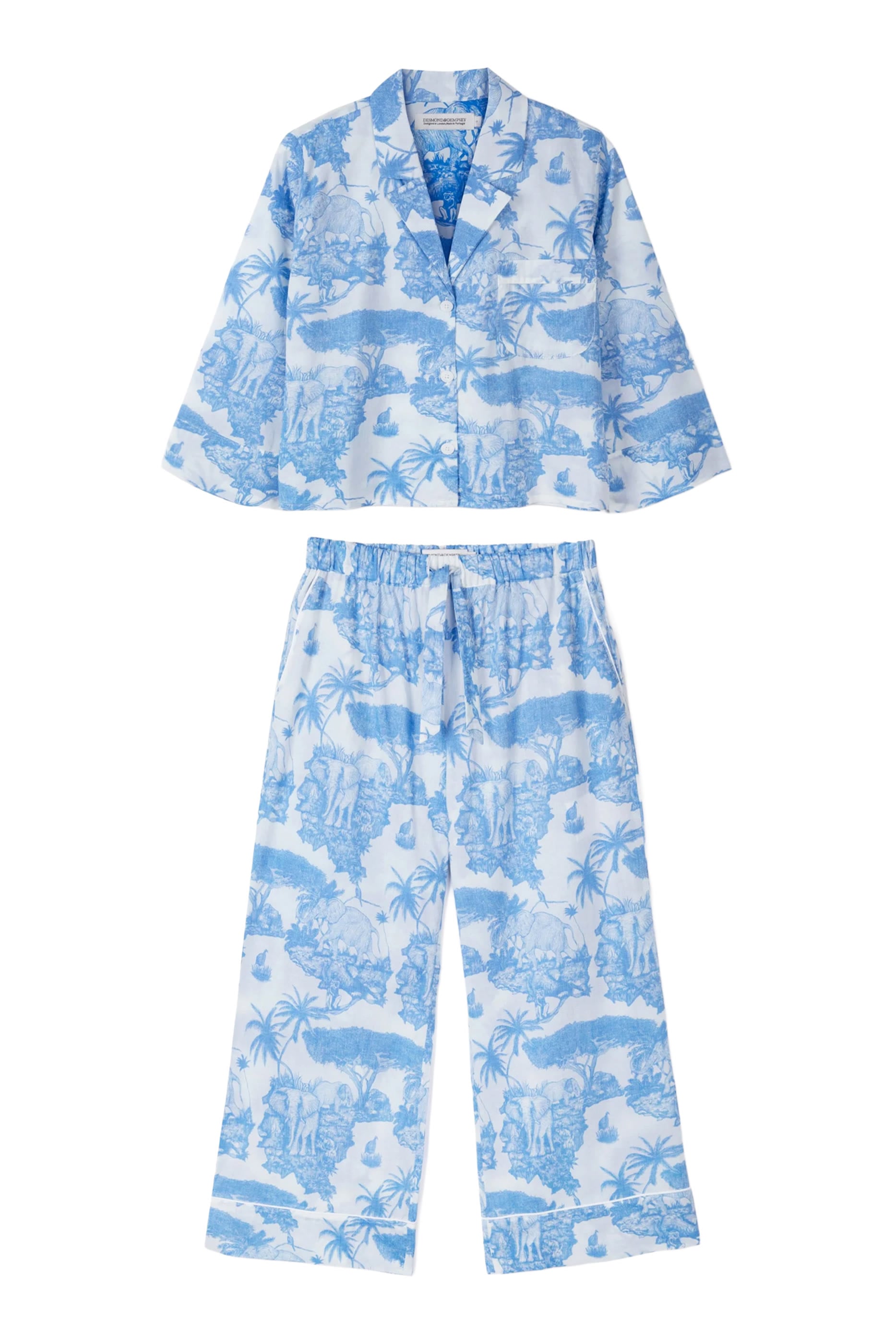 Jaguar Boxy Shirt and Wide-Leg Trousers Set