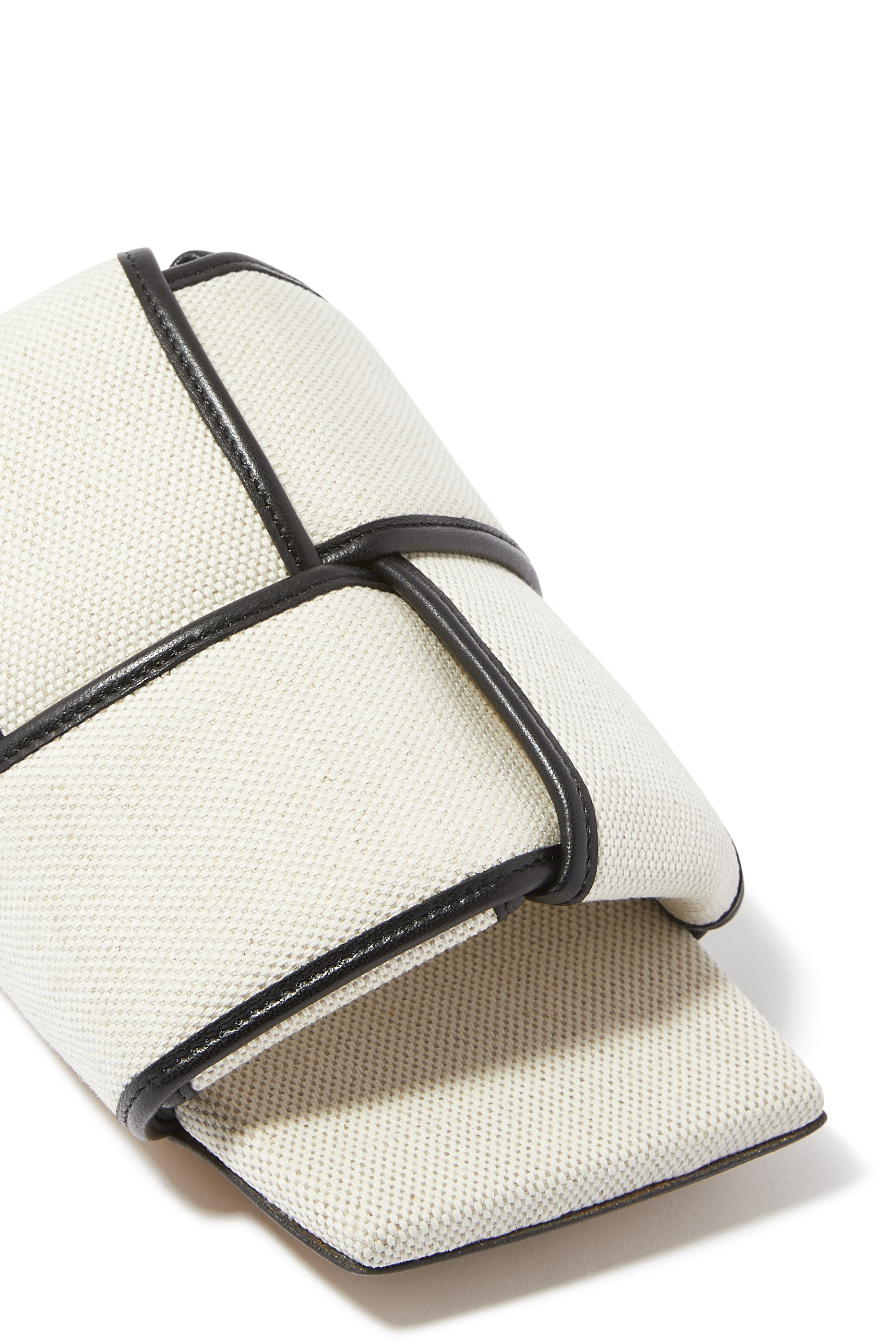 Patch Flat Canvas Mules