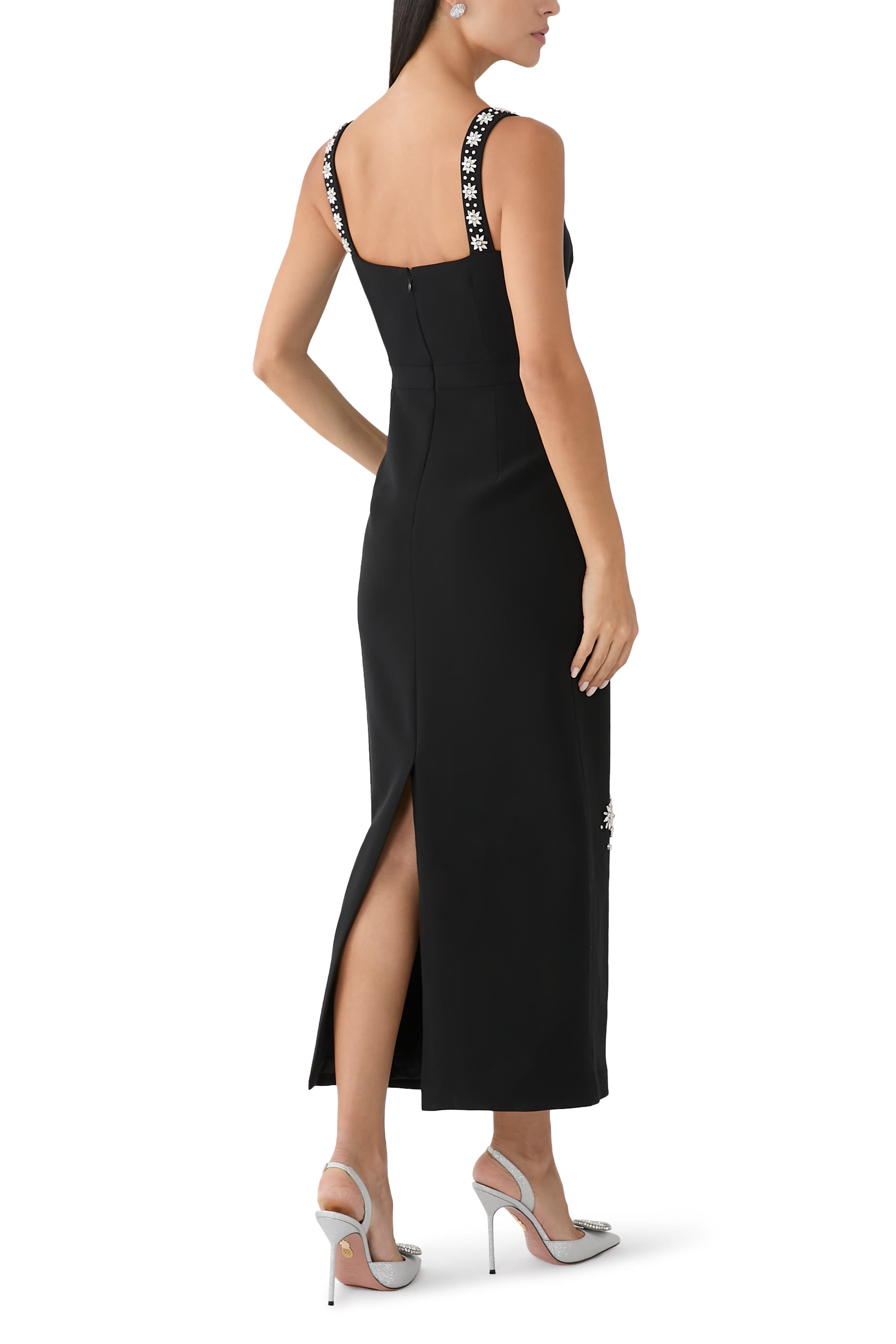 Brandy Embellished Crepe Dress