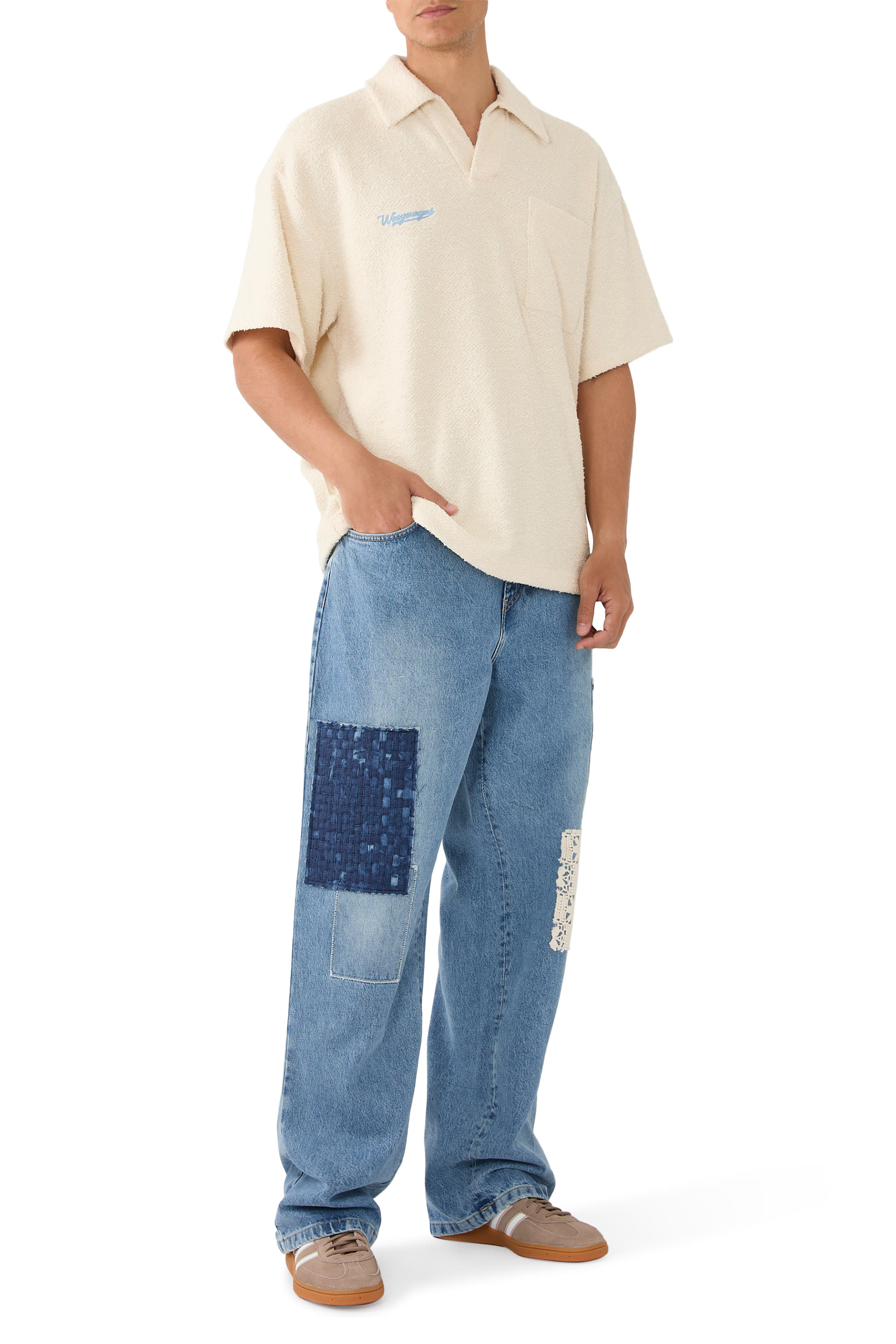 Terry Open Polo T-Shirt