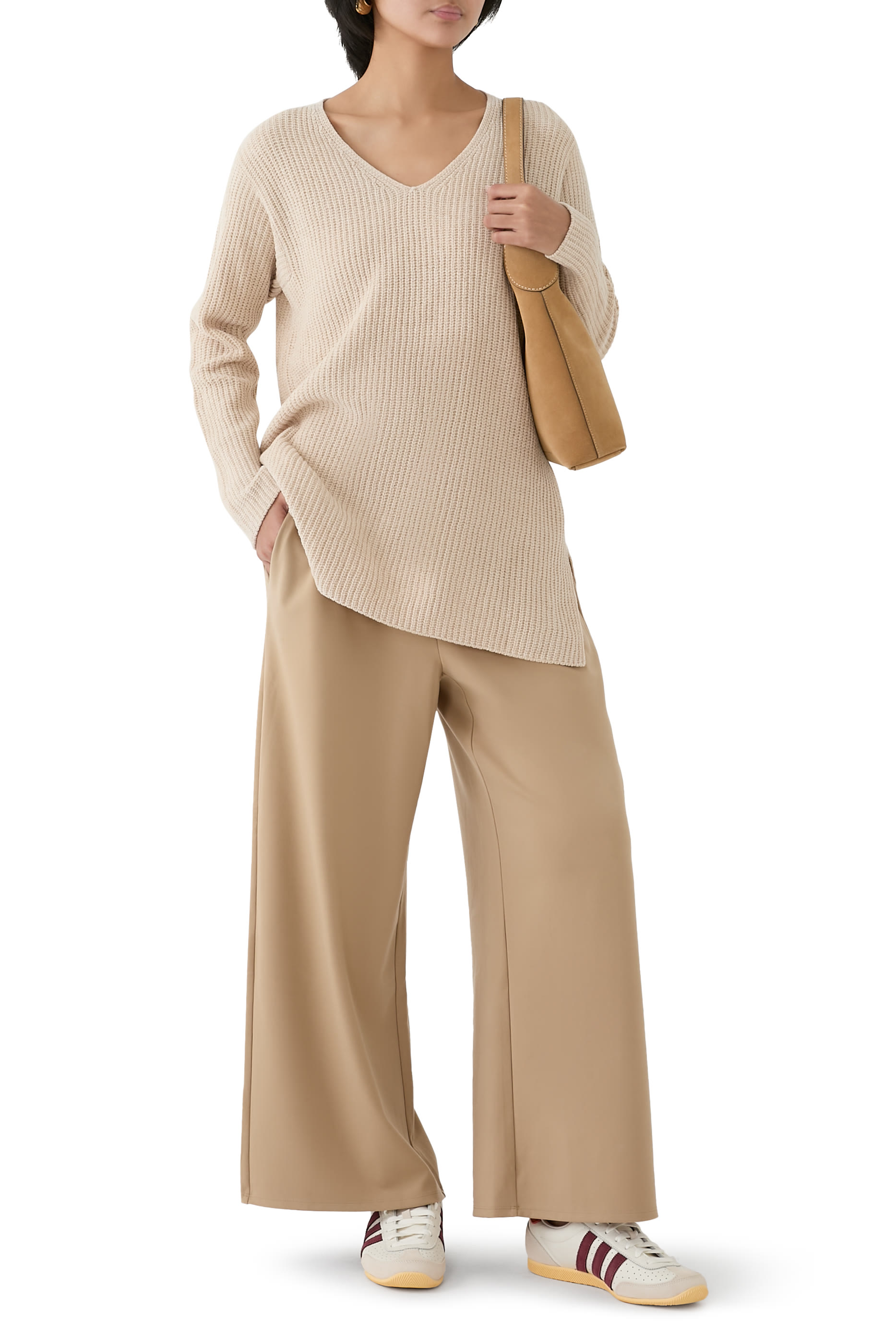 Organic Cotton Chenille V-Neck Top