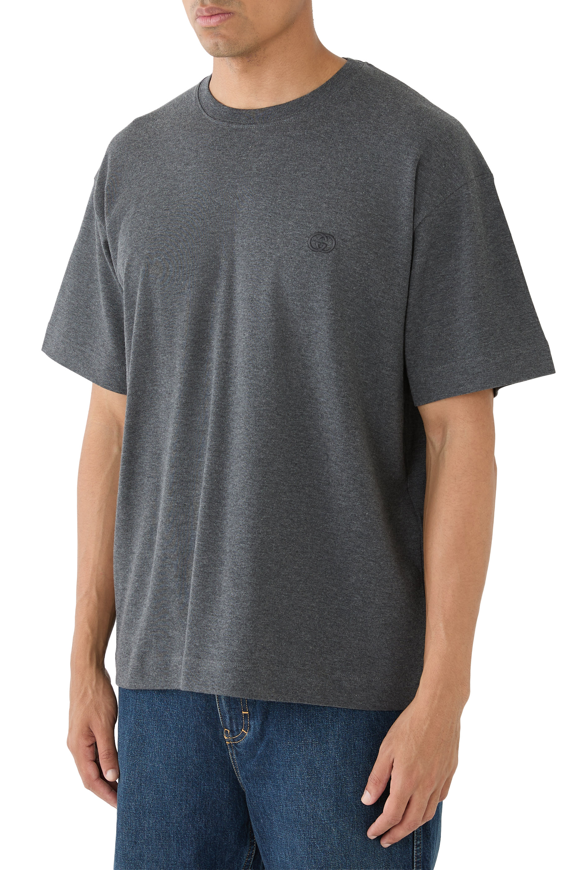 Cotton Jersey T-Shirt with Embroidery 