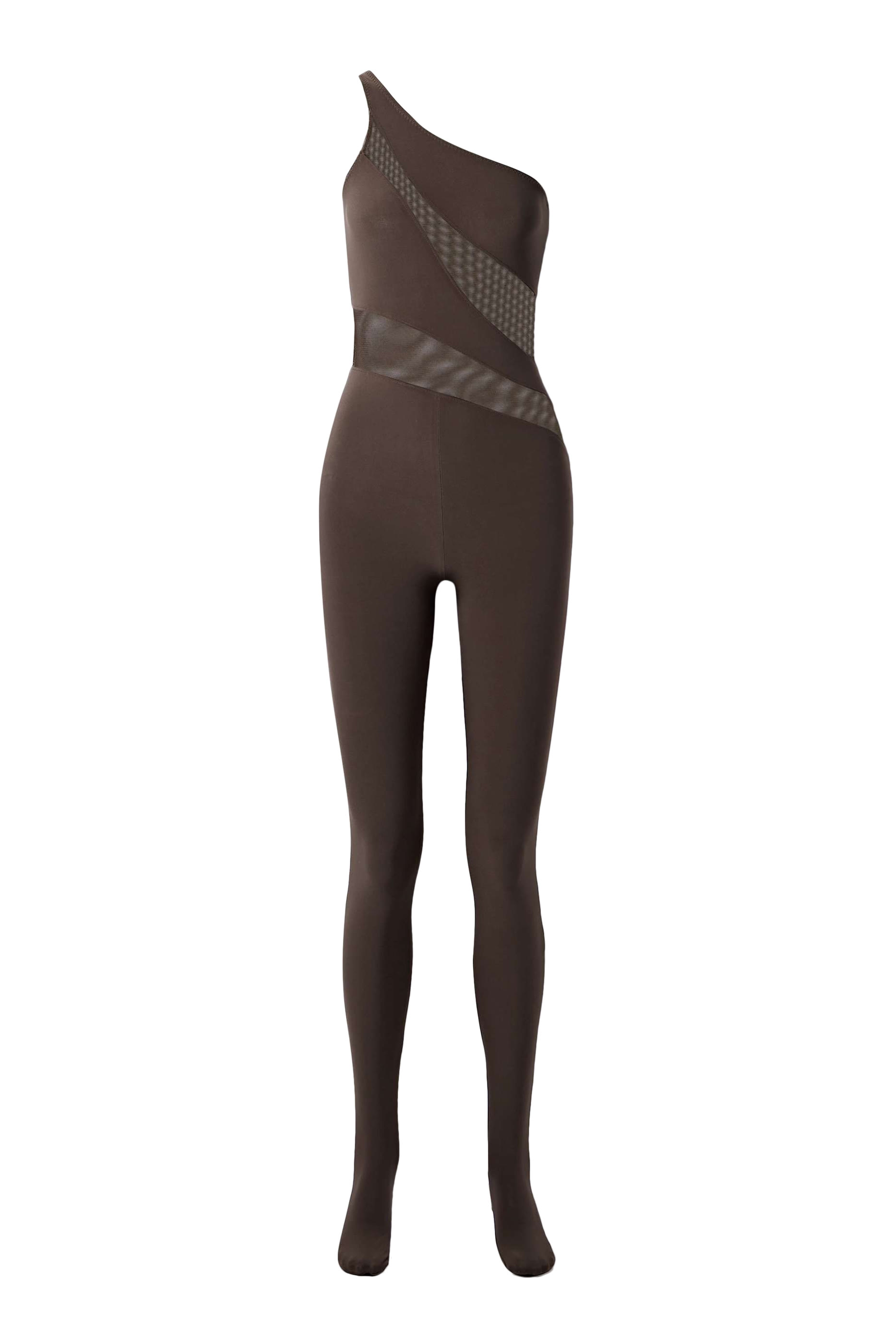 Snake Mesh Catsuit with Footsie