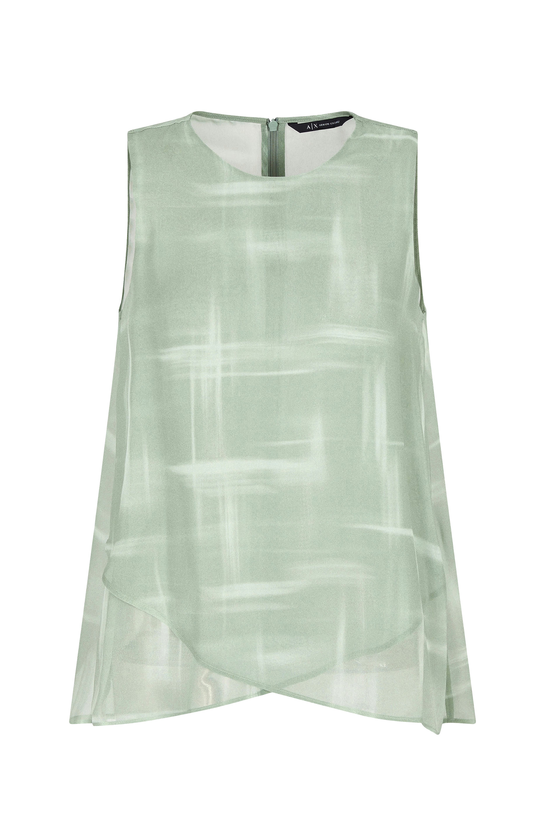 The Grid Marble-Print Top