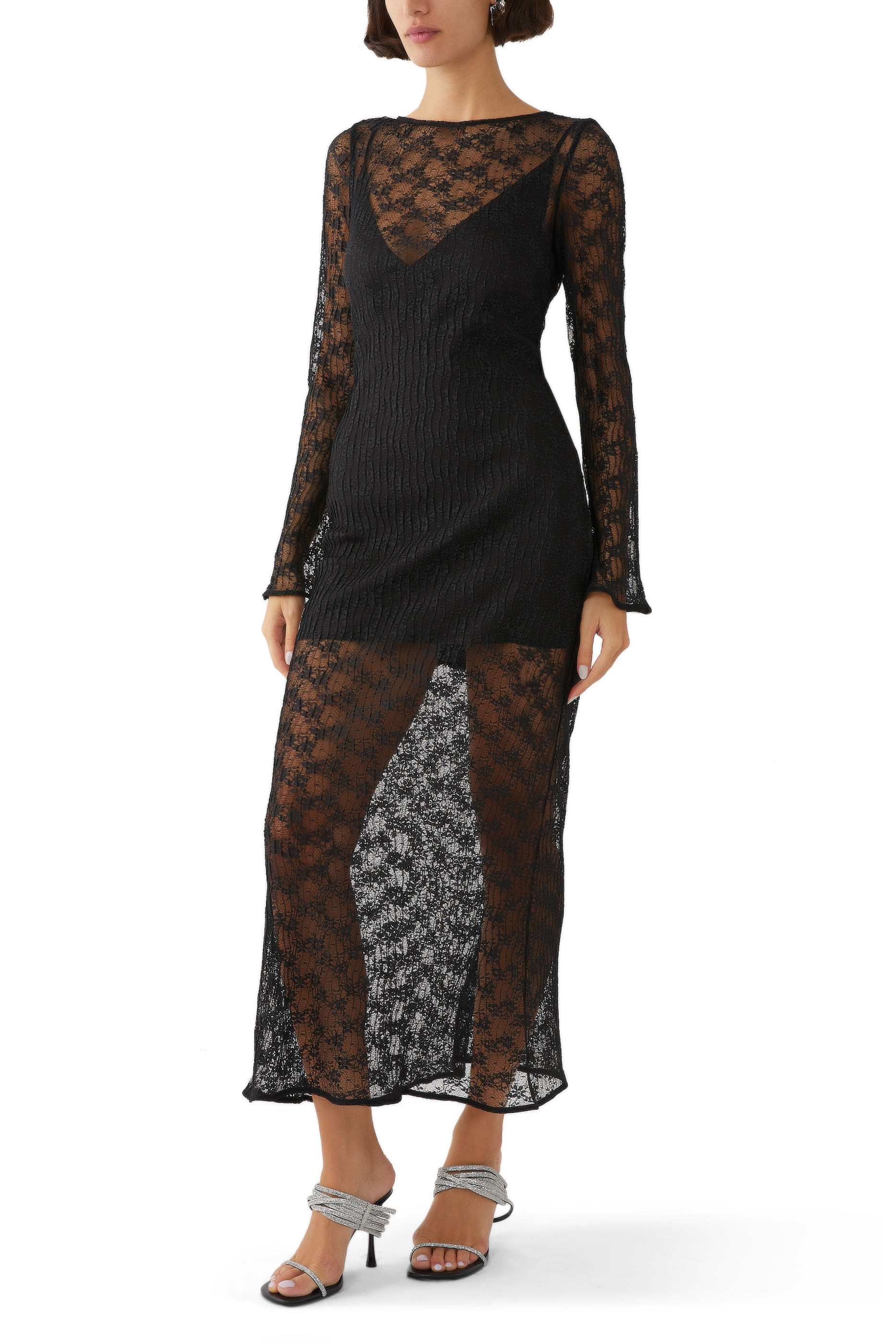 Sol Lace Long Sleeve Maxi Dress