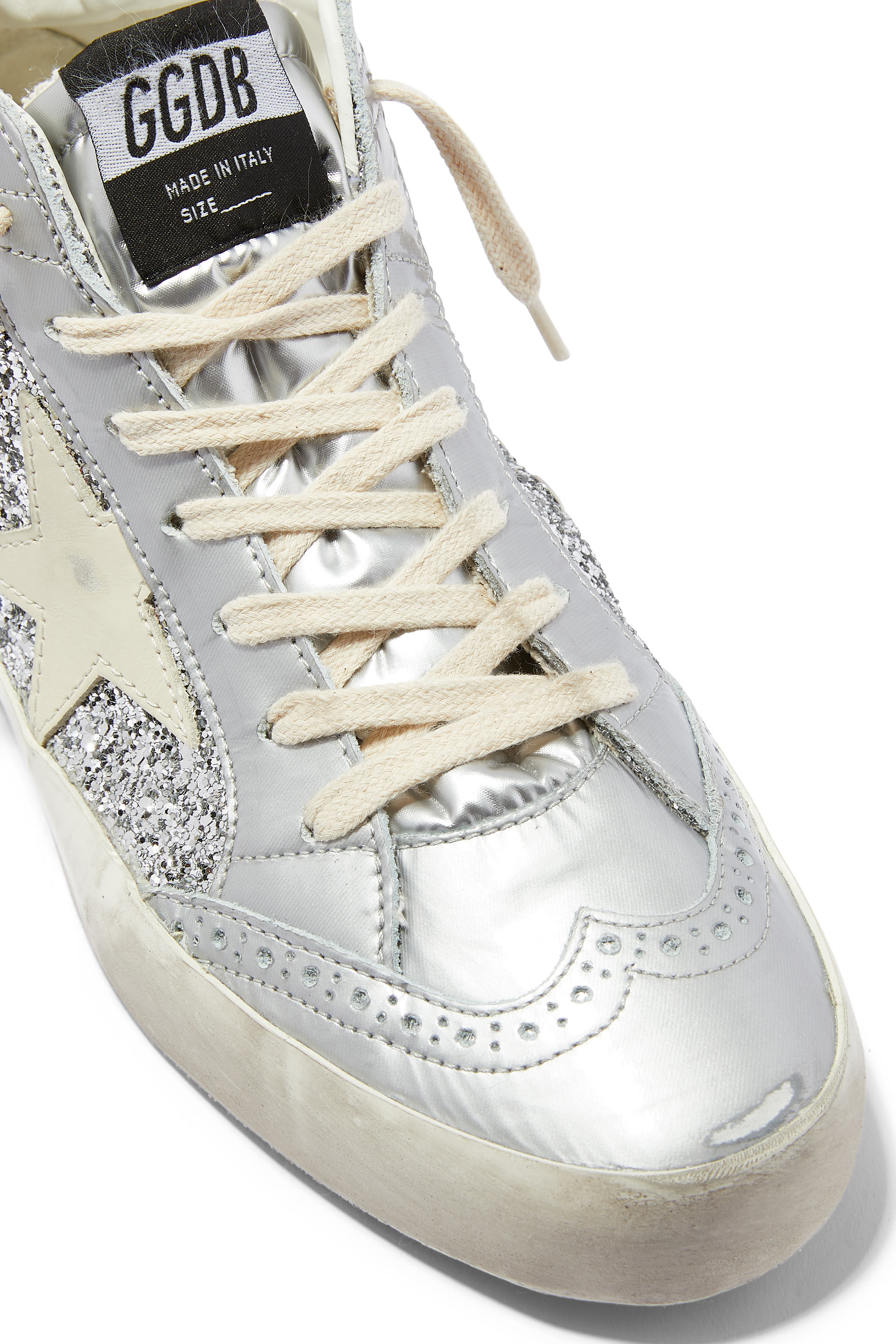Mid Star Glitter High-Top Sneakers