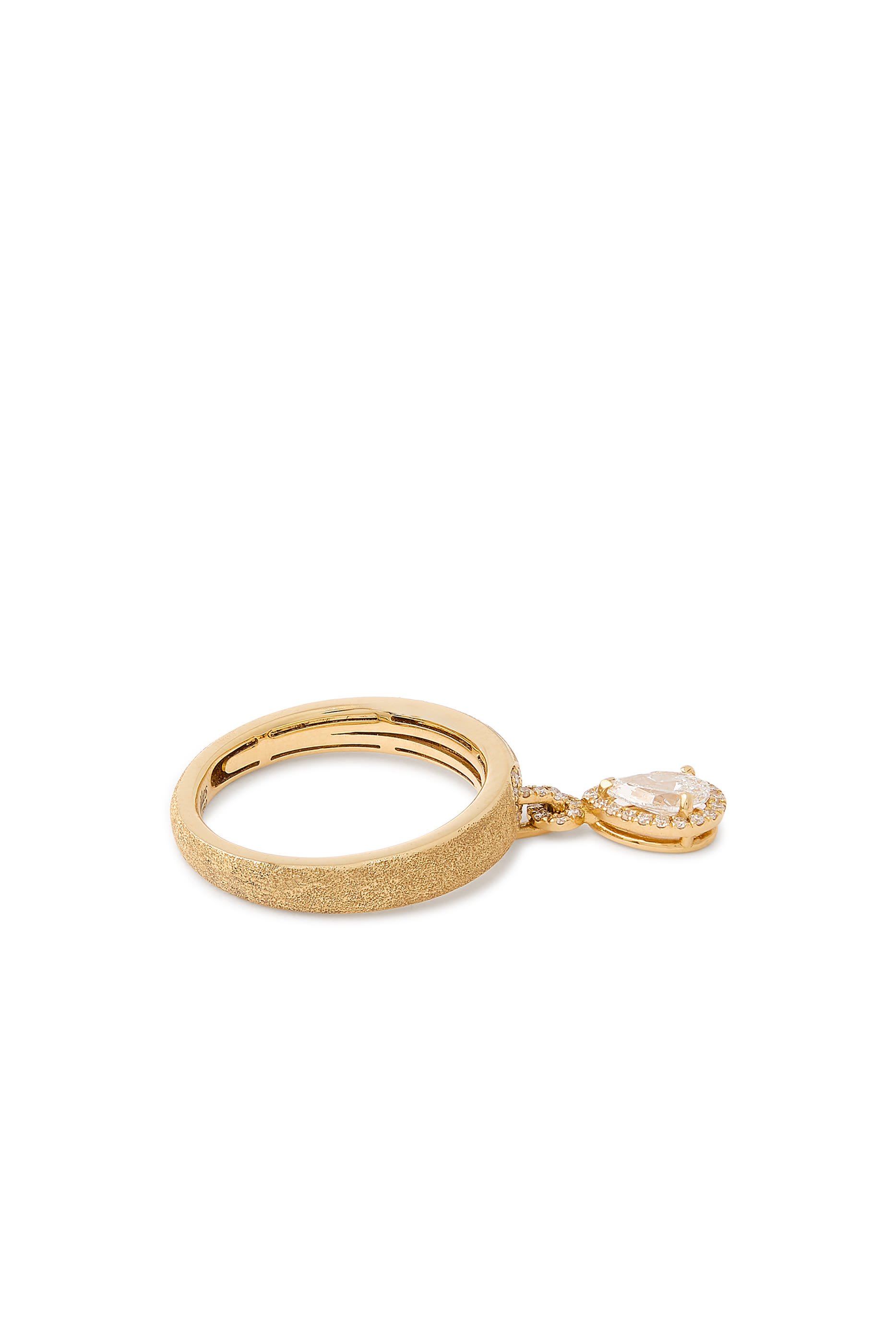 Dusted Chaines Ring, 18k Yellow Gold & Diamonds