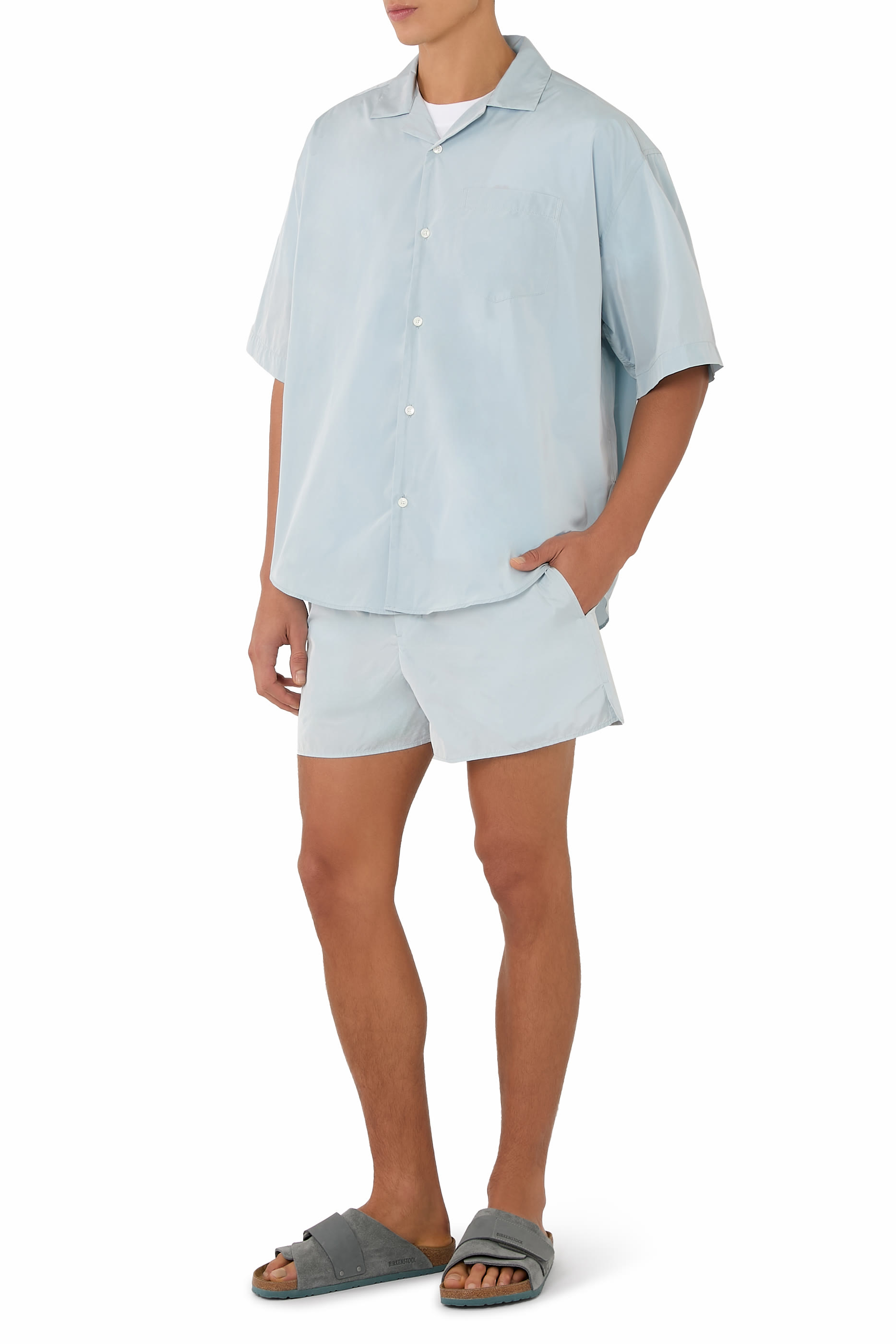 Taffetas Short Sleeve Boxy Shirt