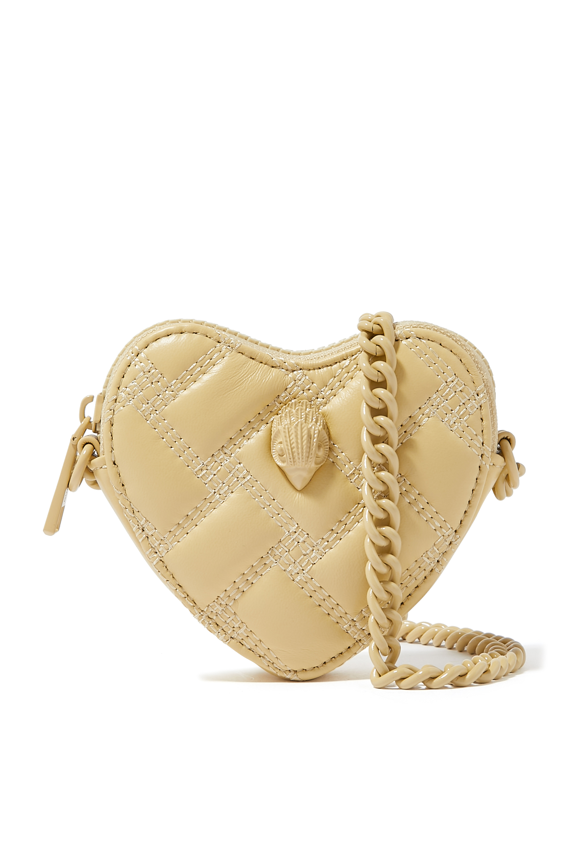 Kensington Croc-Embossed Heart Micro Crossbody Bag