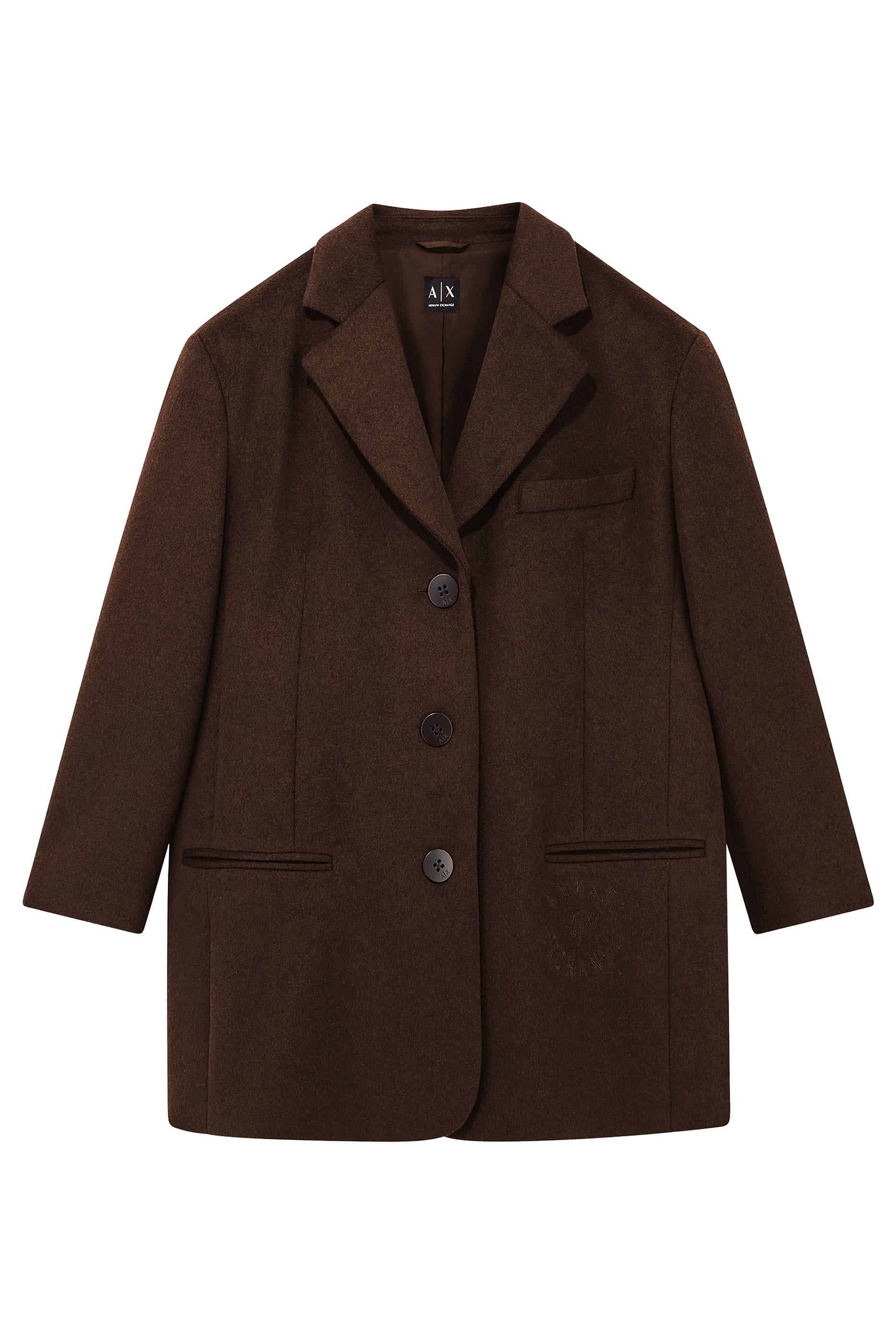 Notched Lapel Caban Coat