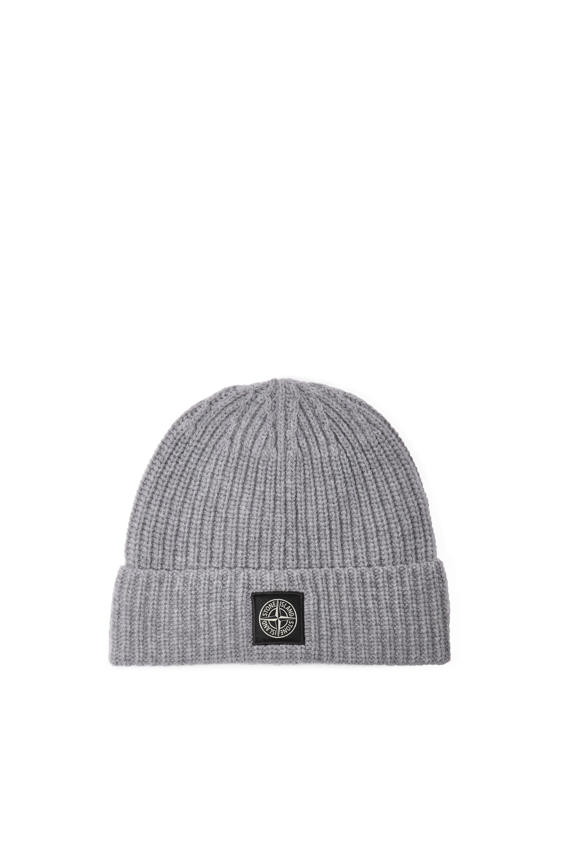Logo-Patch Ribbed-Knit Beanie Hat