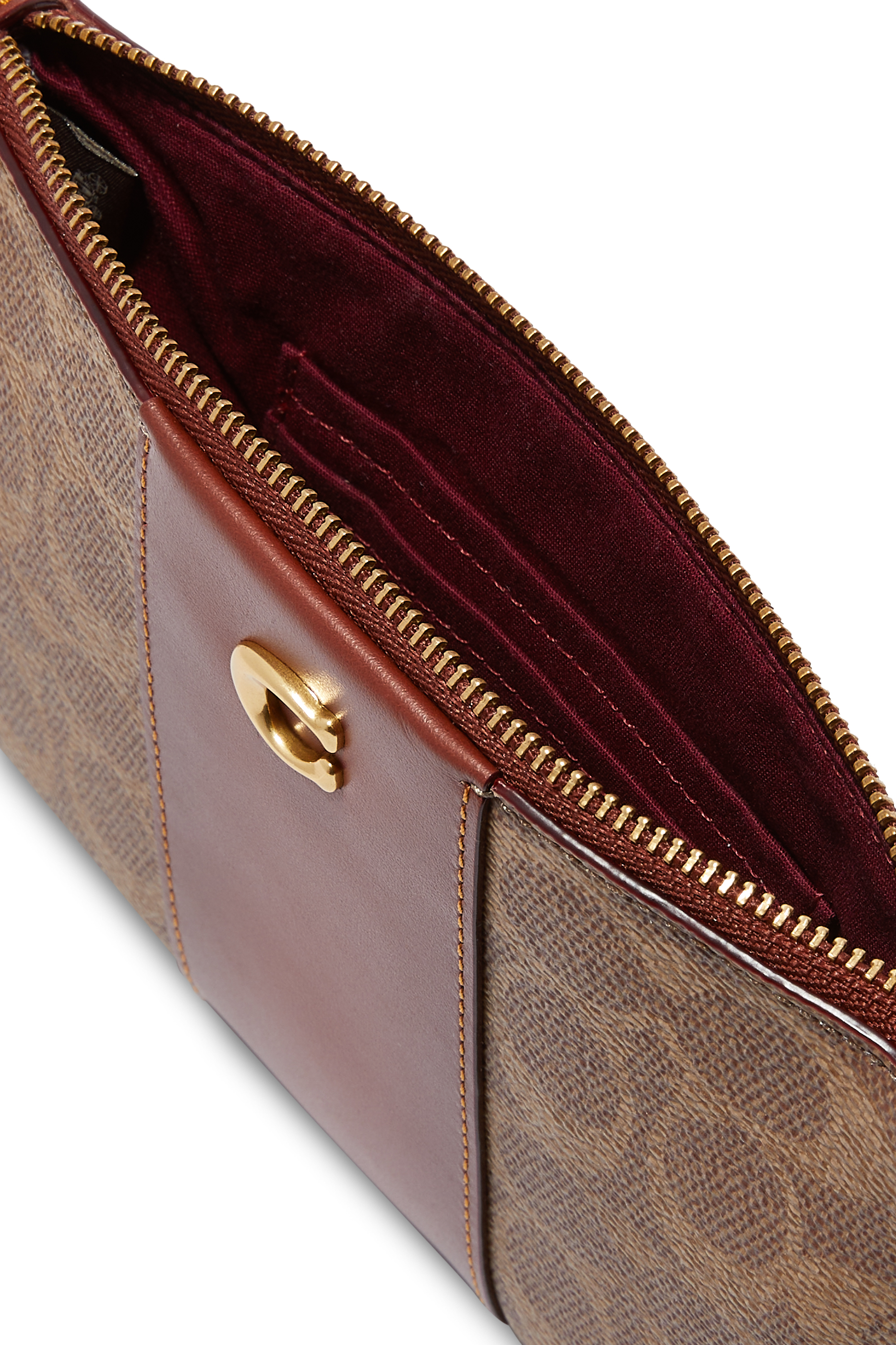 Signature Canvas Small Wristlet Pouch