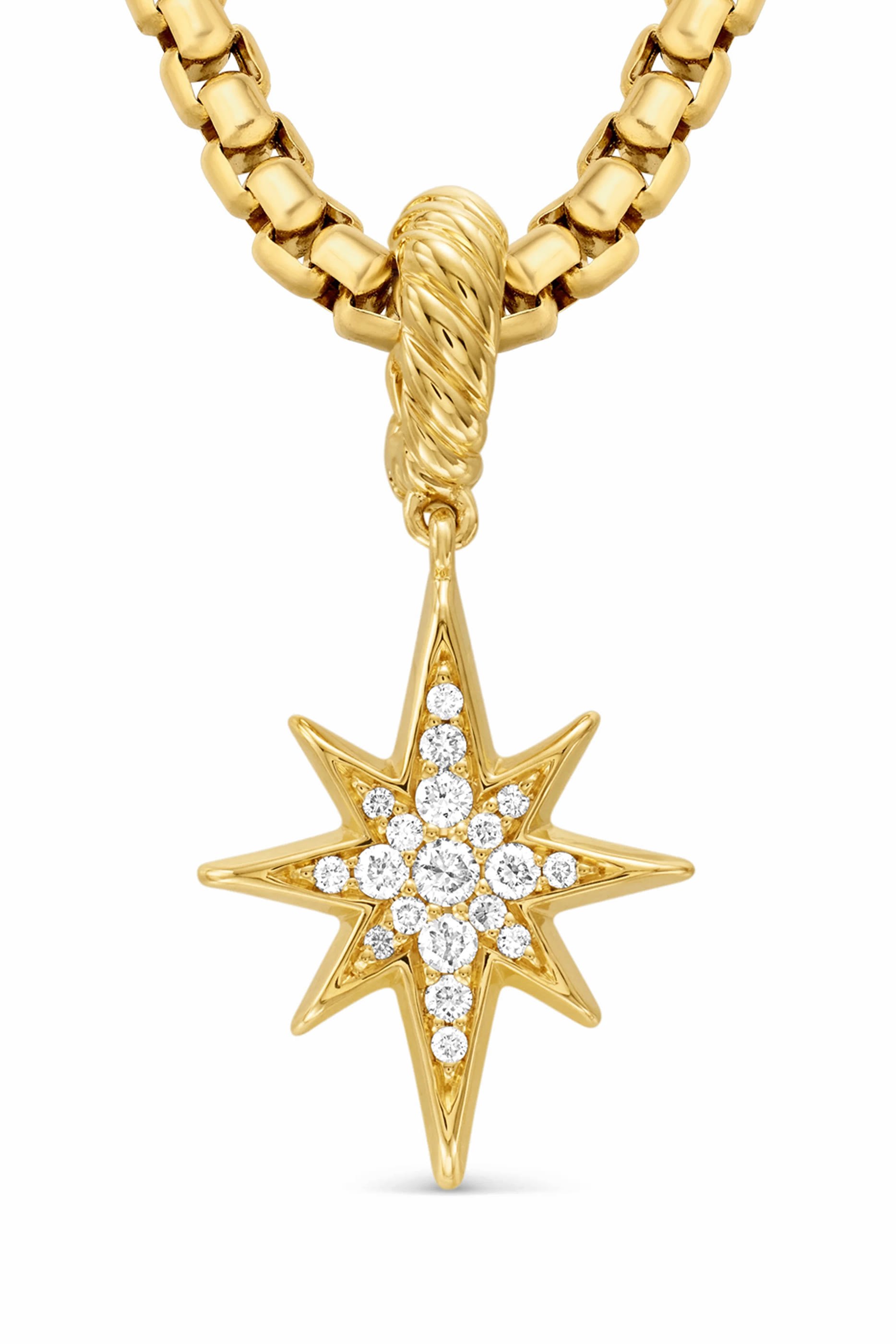 North Star Amulet, 18k Gold & Diamonds