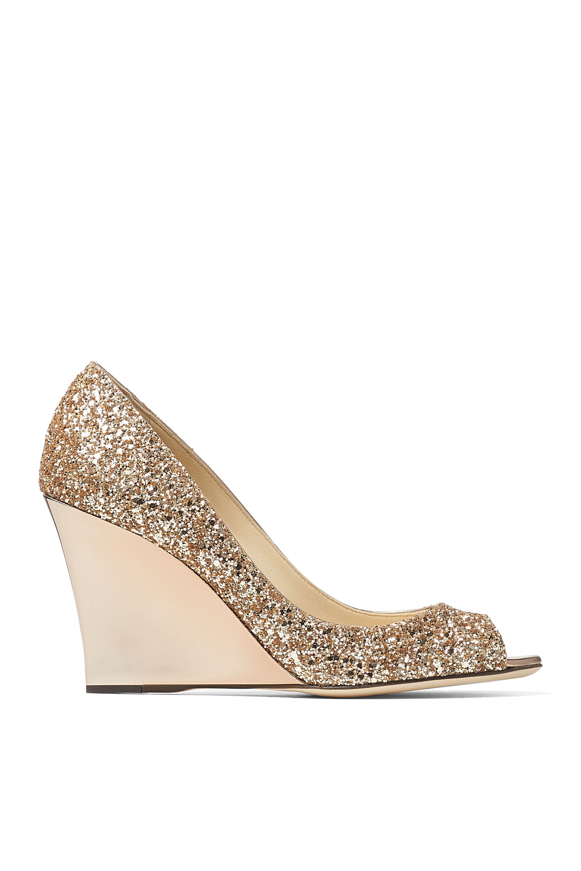 Baxen Woven Metallic Wedge Heels