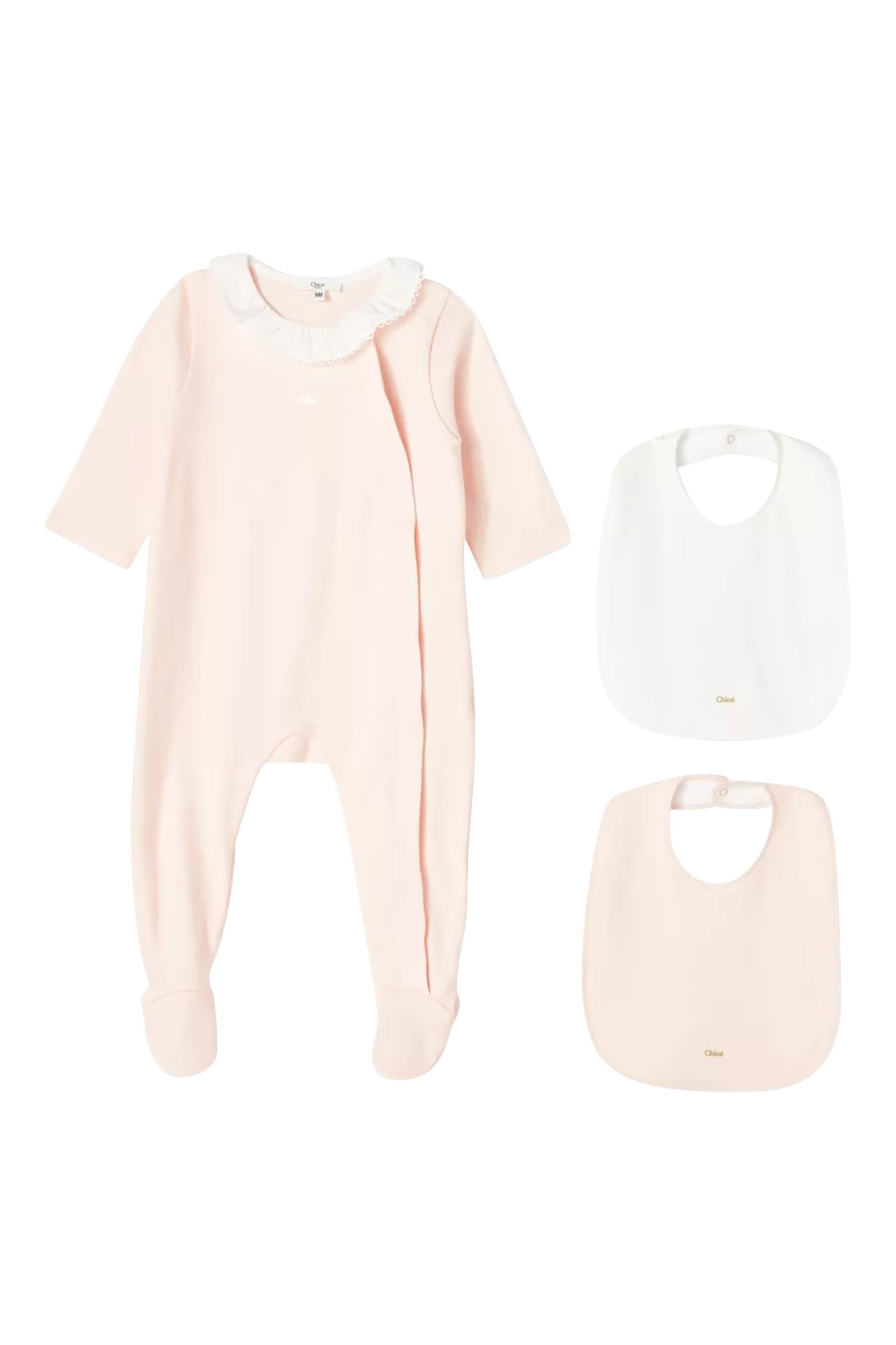 Kids Cotton Bodysuit & Two Bib Set