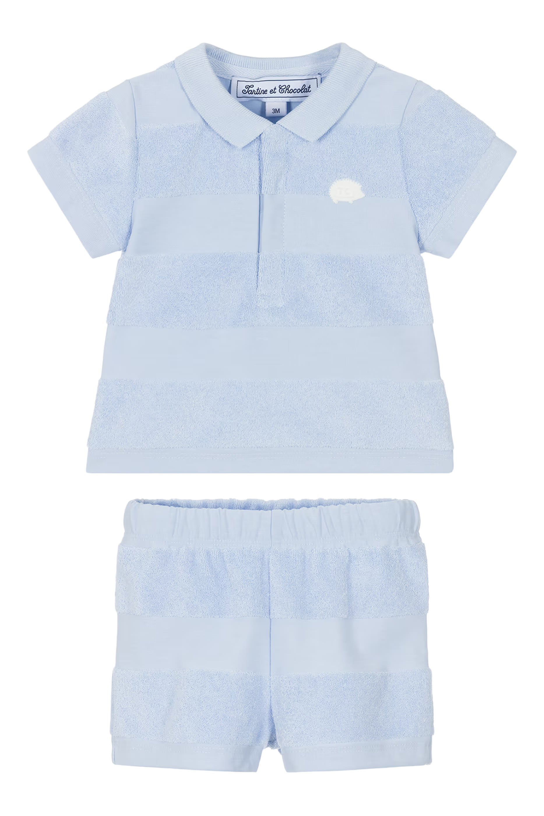 Kids Cloud Cotton Striped T-Shirt & Shorts Set