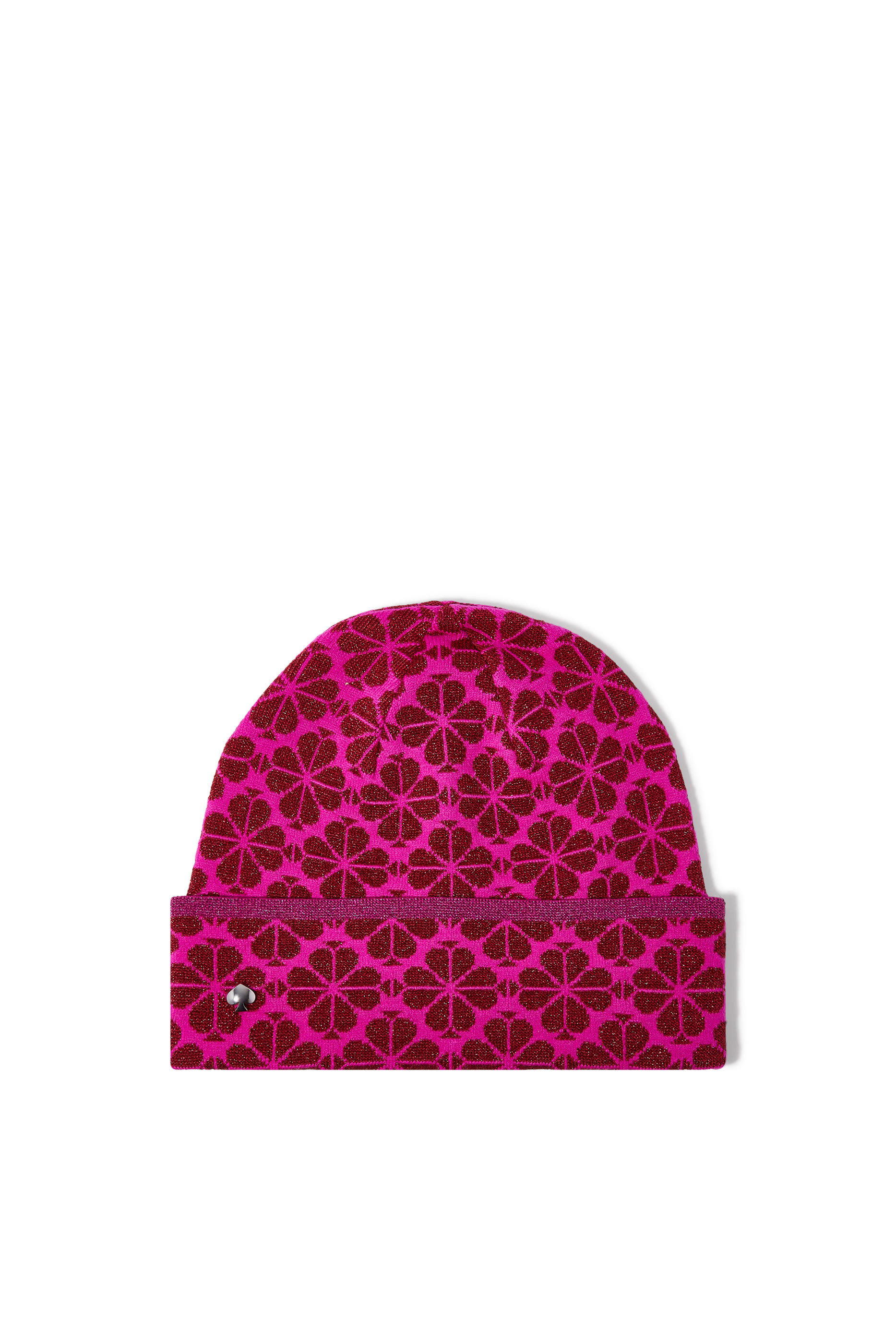Spade Flower Metallic Beanie