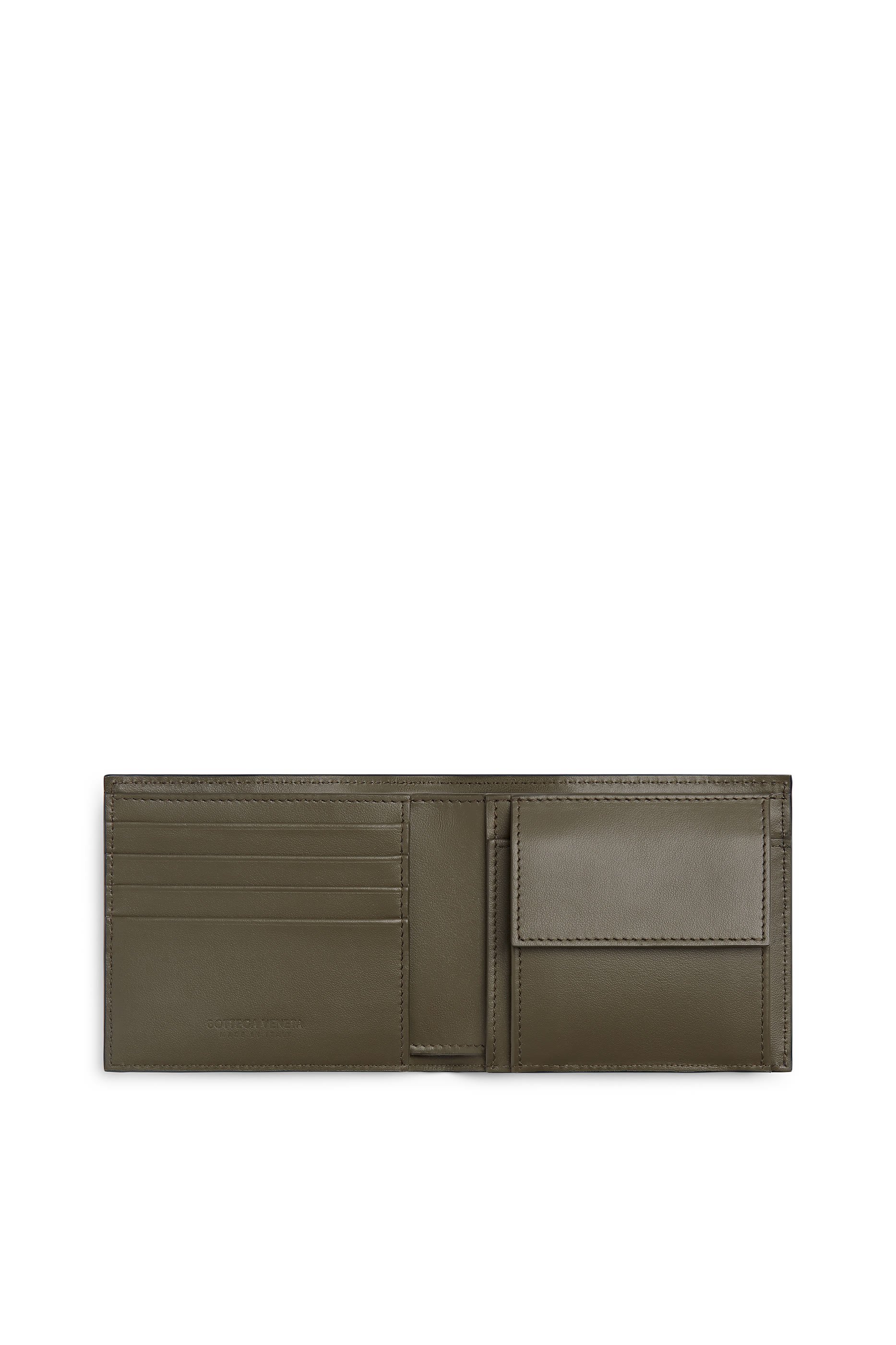 Intrecciato Bi-Fold Wallet with Coin Purse