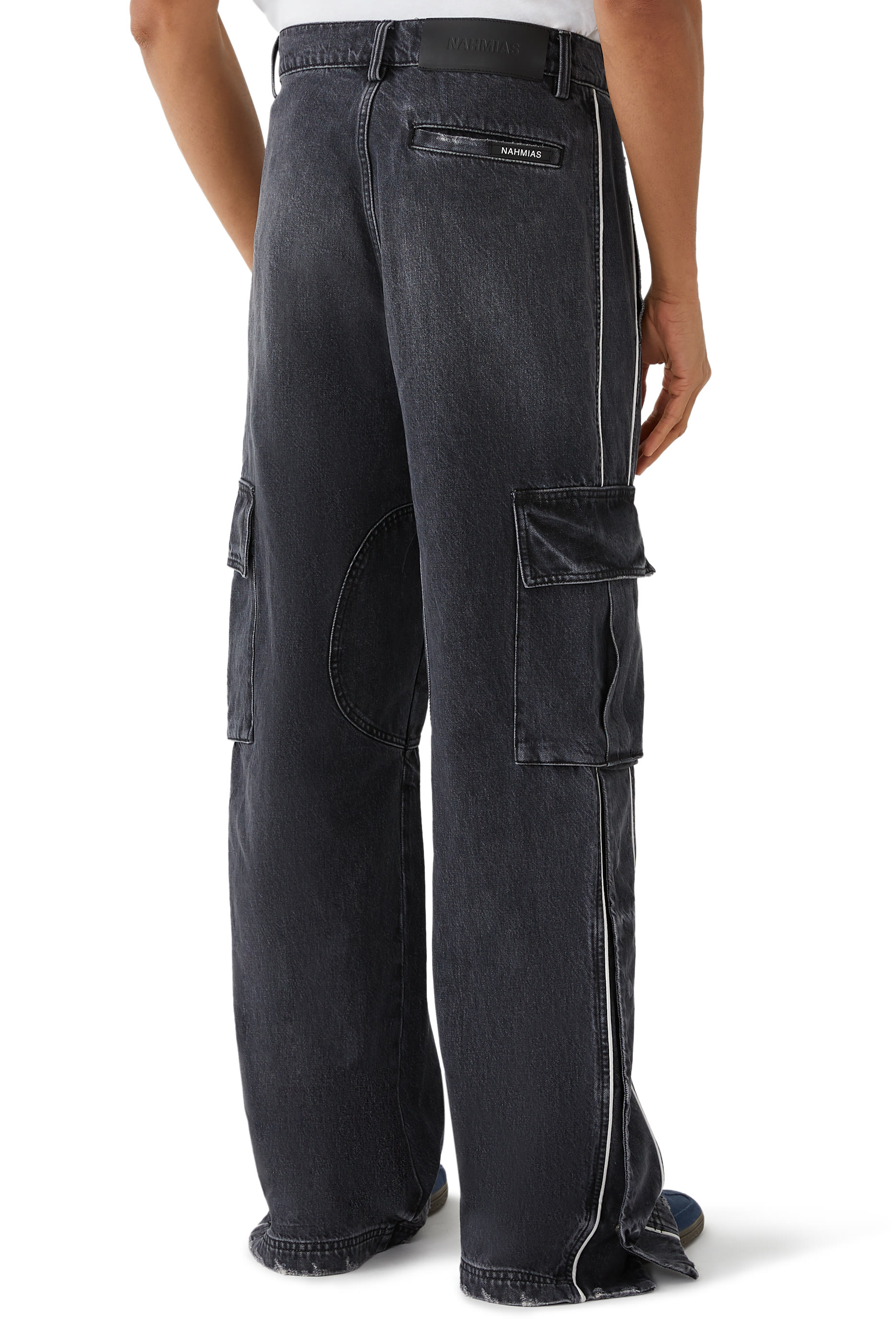Denim Track Logo Cargo Trousers