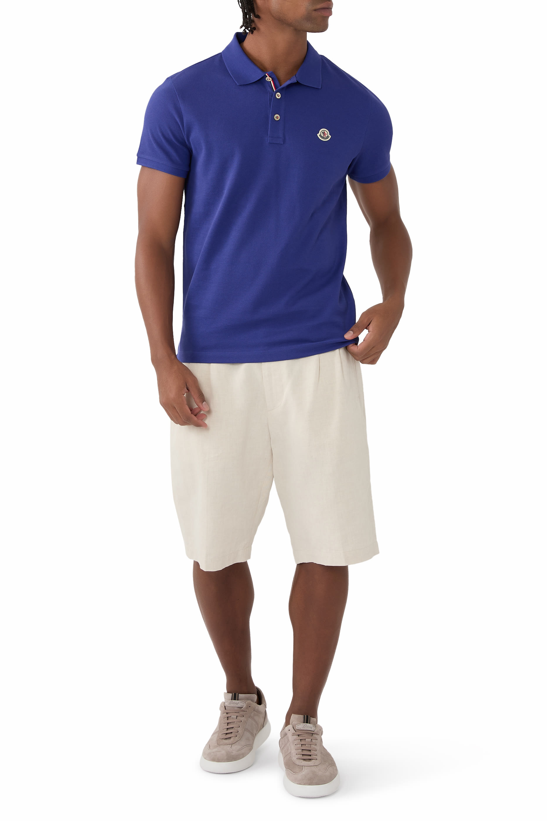 Logo Patch Cotton Polo Shirt